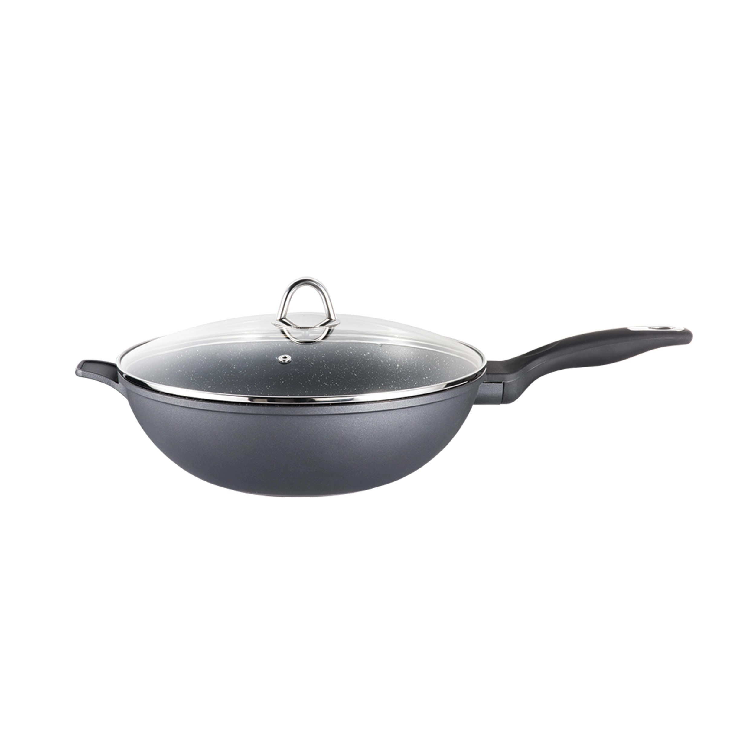 Cuisine::pro® GRANITE™ Wok With Lid 5.1 Qt.