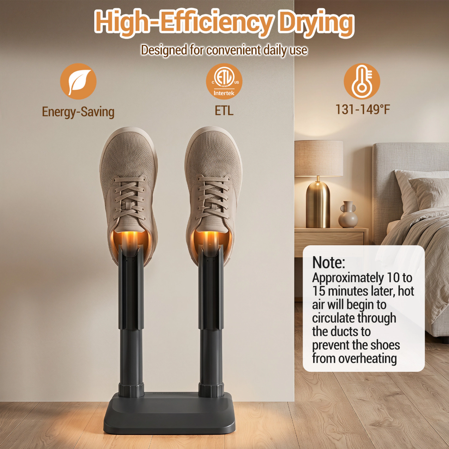 LJG Electric Shoe Dryer Mighty Boot Warmer