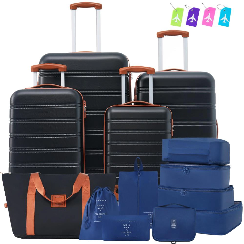 Hivvago Hardshell Luggage Sets 4 pcs + Bag Spinner Suitcase with TSA Lock Lightweight-16'+20'+24'+28' Luggages