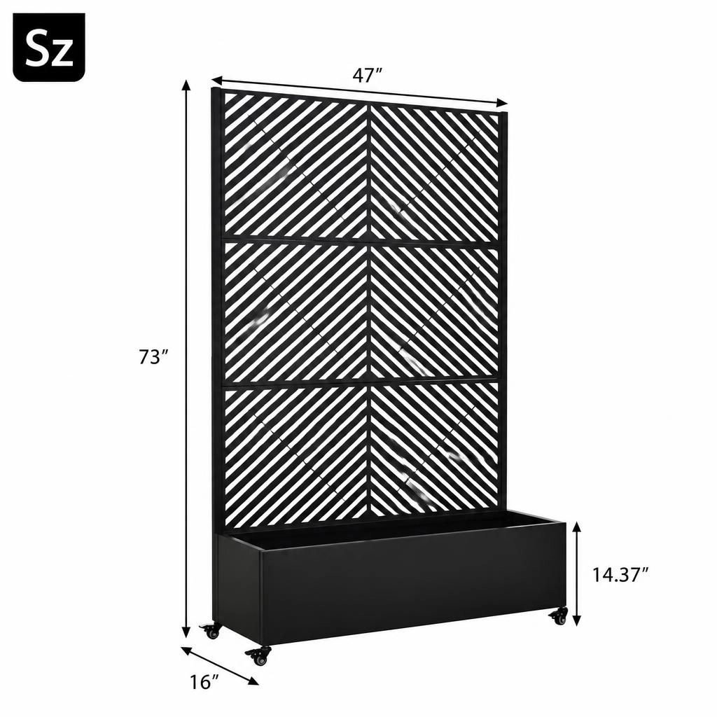 WOW PIONEER Tall Freestanding Metal Planter