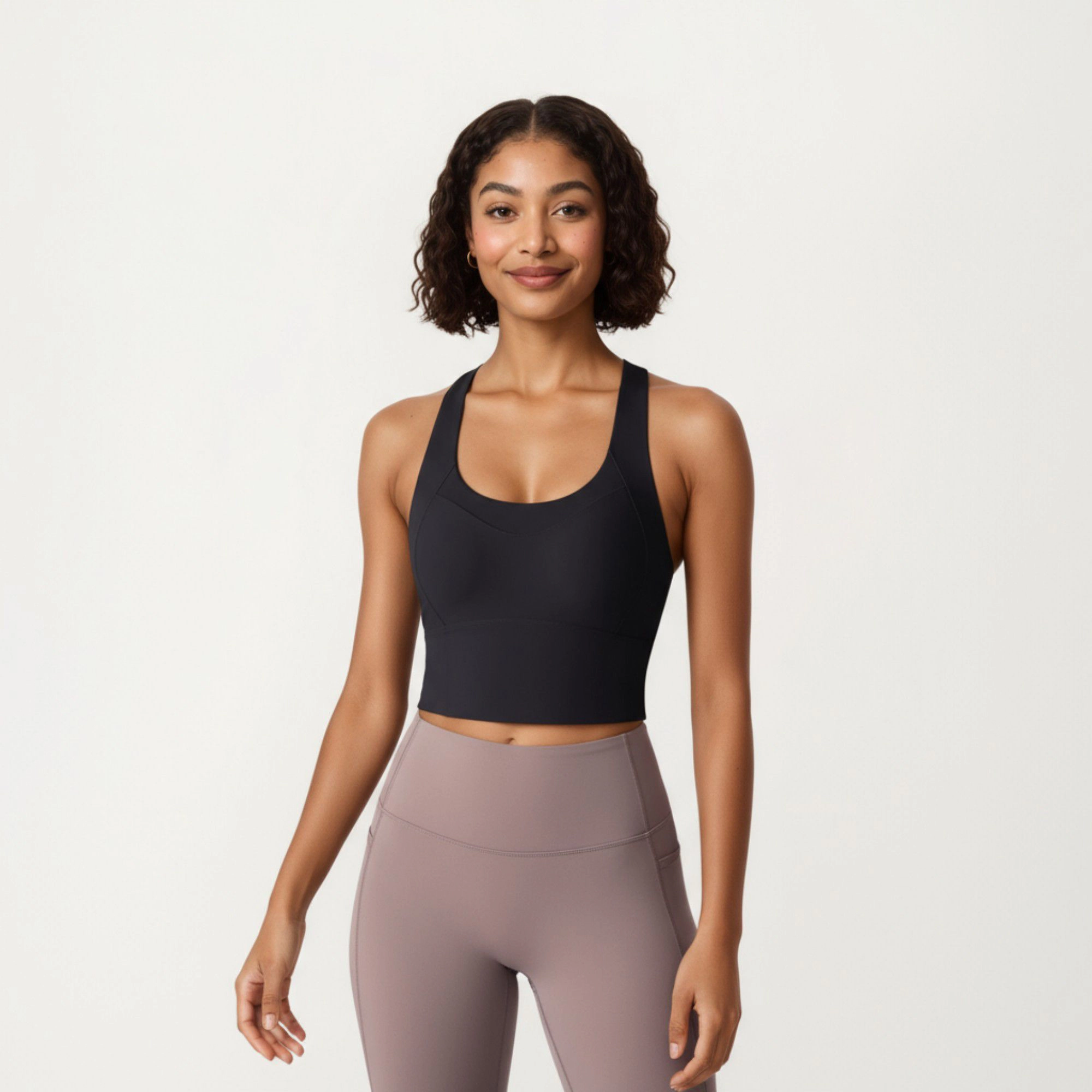 Anna-Kaci Women's Cross Back Sports Tank Top with Scoop Neckline and Wide Supportive Band