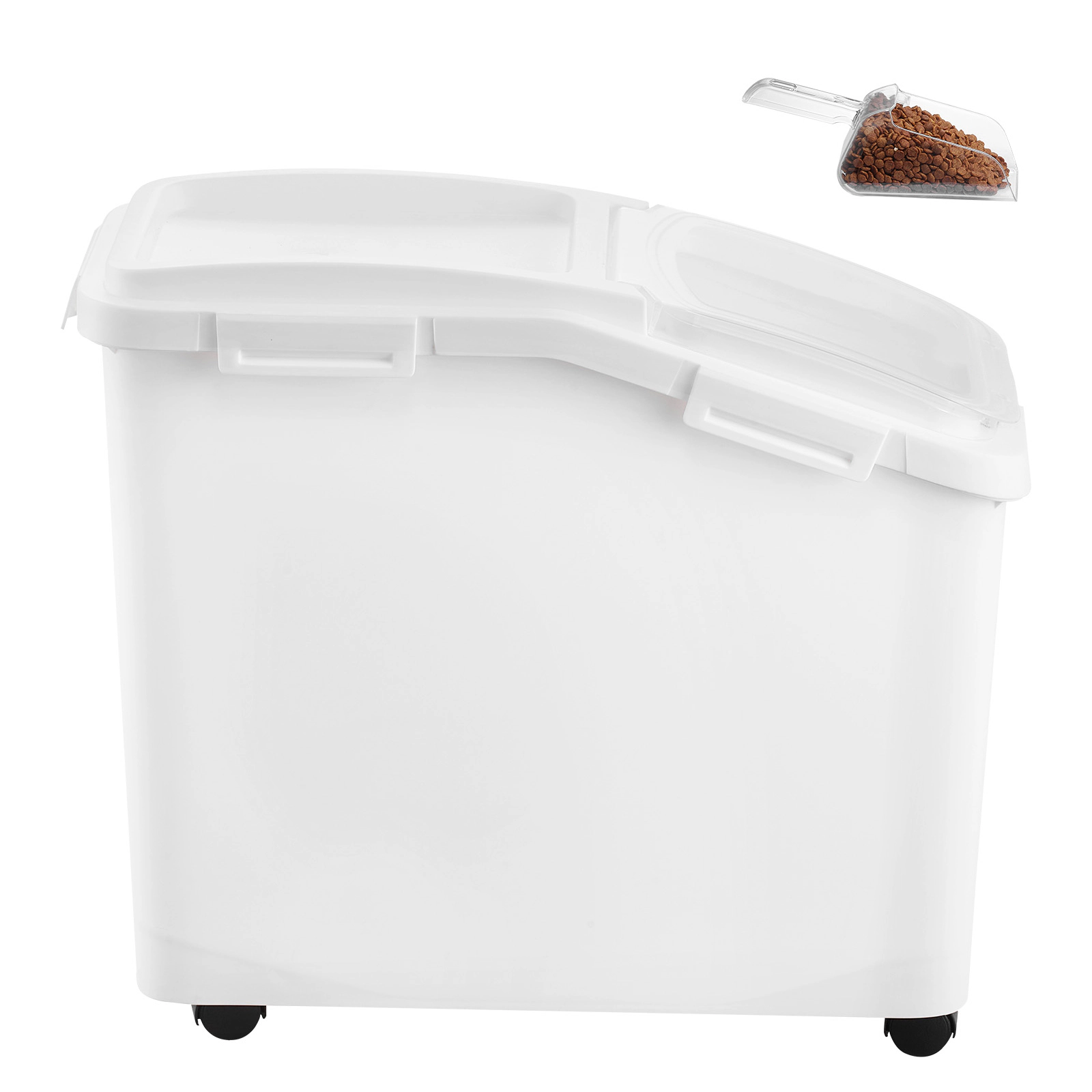 HONGGE Rice Storage Container Dog Food Dispenser Bin with Airtight Lid