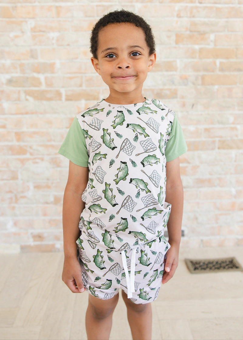 Charlie Lou Baby Unisex Gone Fishin' Shorts & Shirt Set