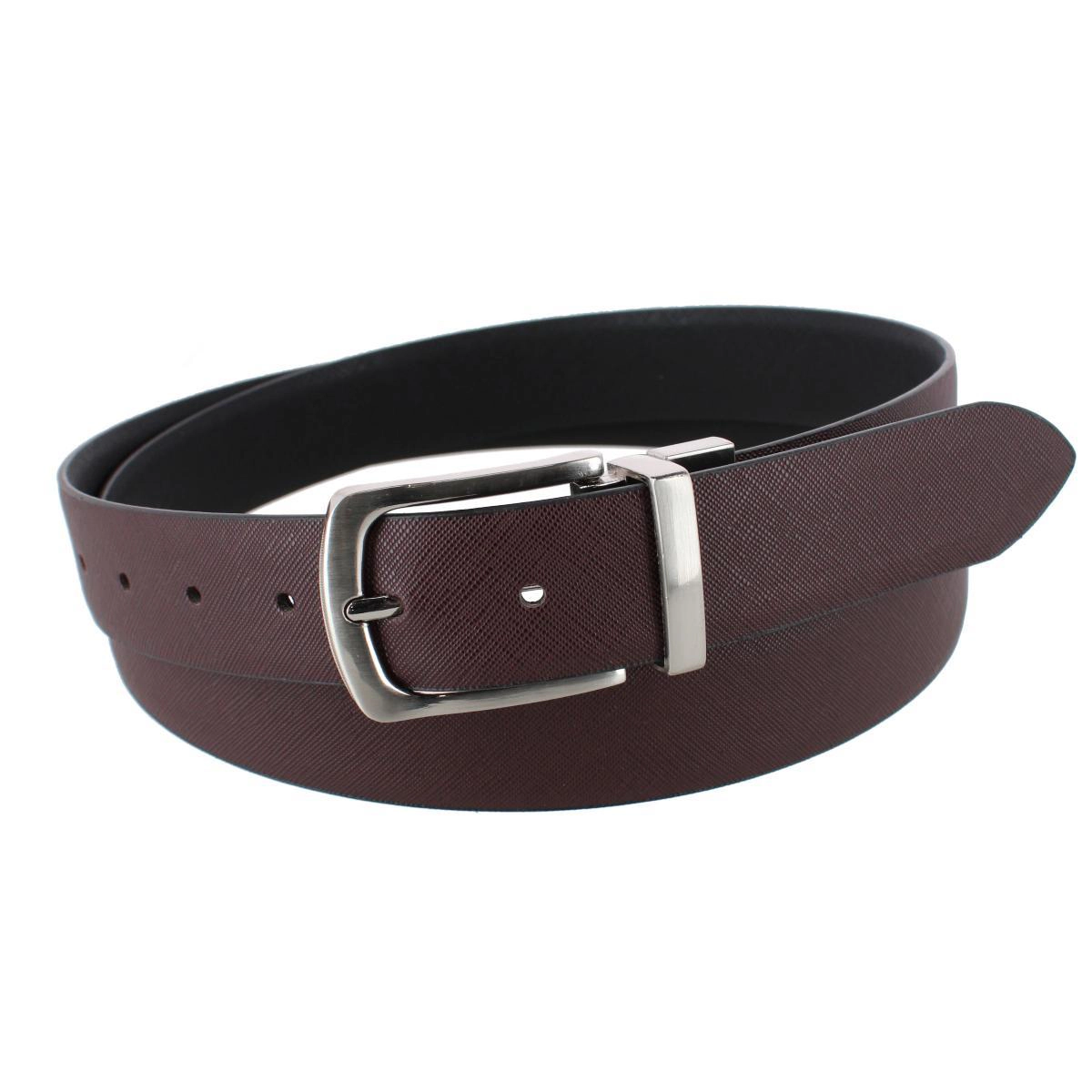 Stone Mountain Men's Big & Tall Reversible Saffiano Leather Belt