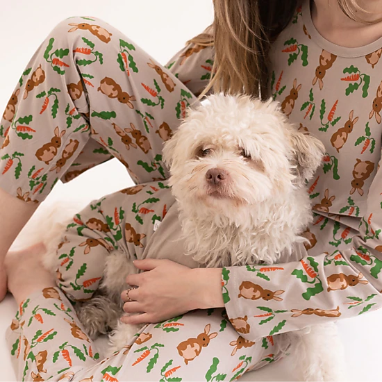 Leveret Dog Cotton Beige Easter Bunny Rabbit Pajamas