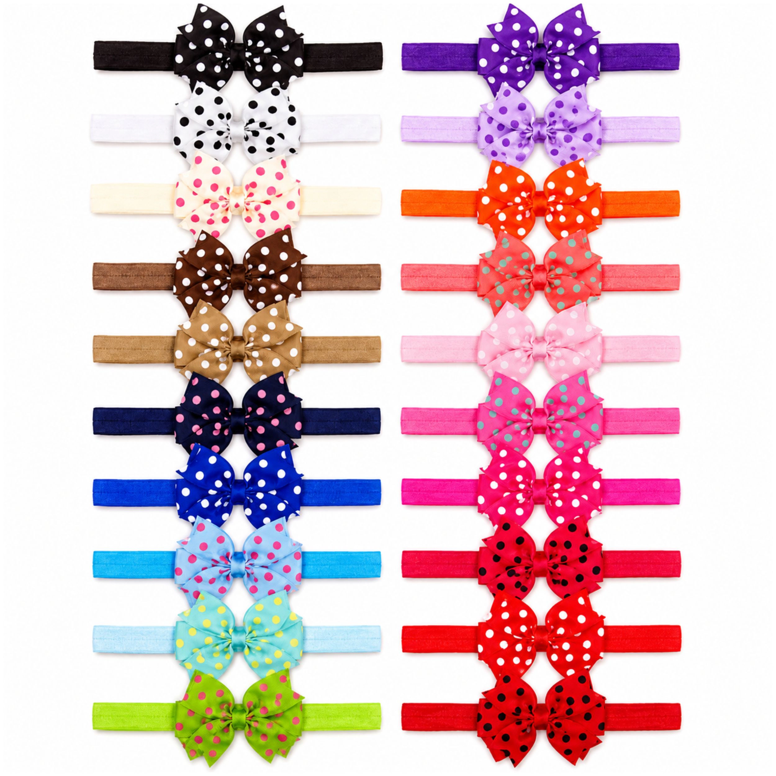 Home Collection Baby Girls Pack of 20 Bow Headbands