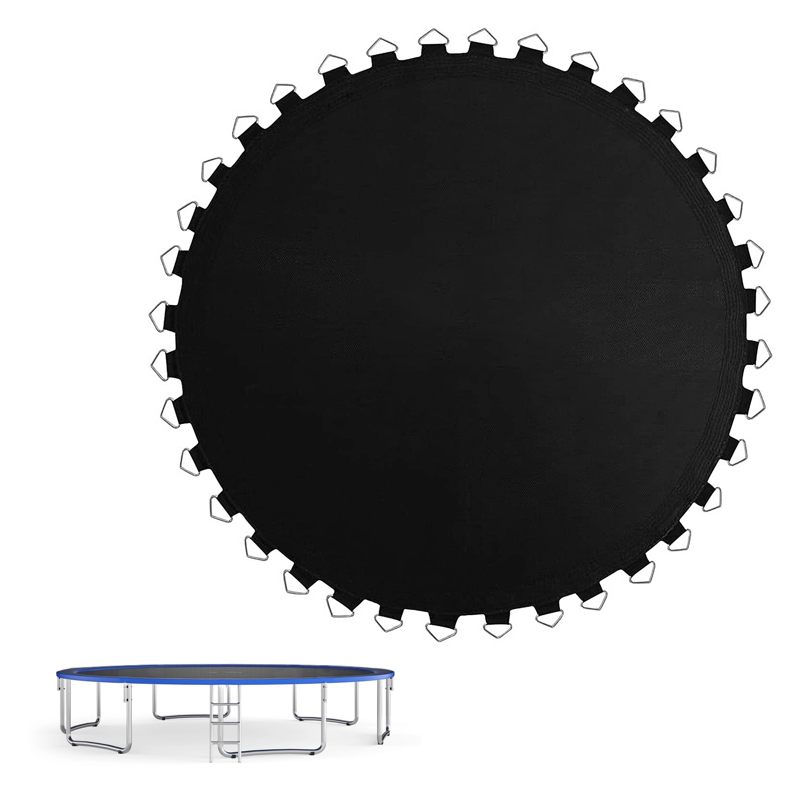 SUGIFT High-Elastic PP Replacement Trampoline Jumping Mat for 12-ft Round Frame 171-in Mat Diameter Black