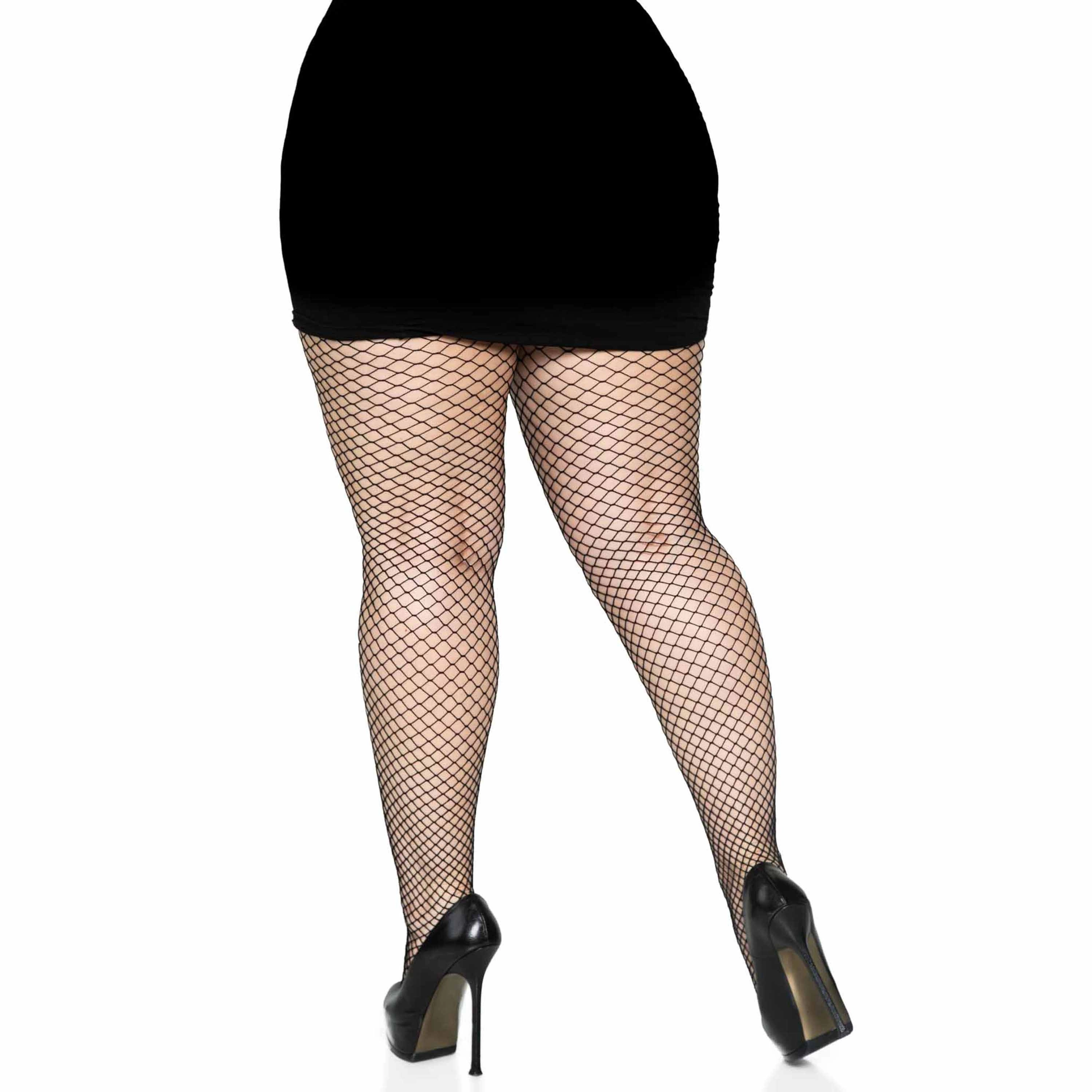 Leg Avenue Women's Plus Size Spandex Industrial Net Tights