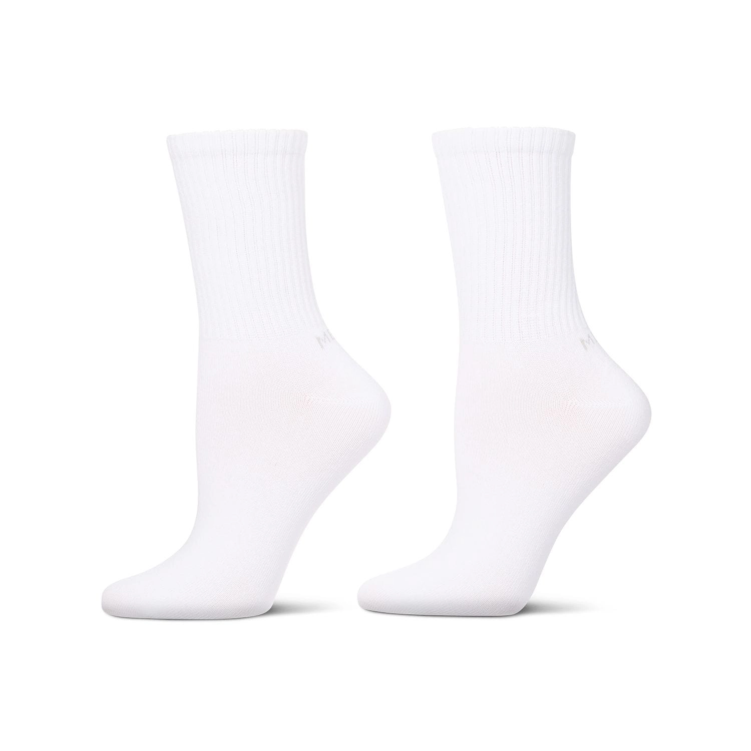 MeMoi Women's 2 Pair Pack Thin Ribbed Crew Socks
