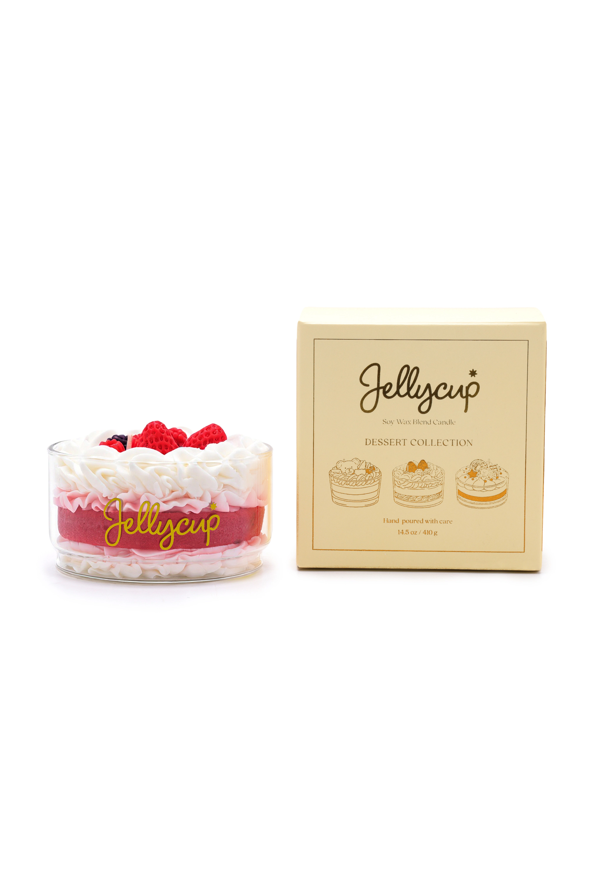 Jellycup Unisex Fresh Berry Scented Cake Soy Wax Candle