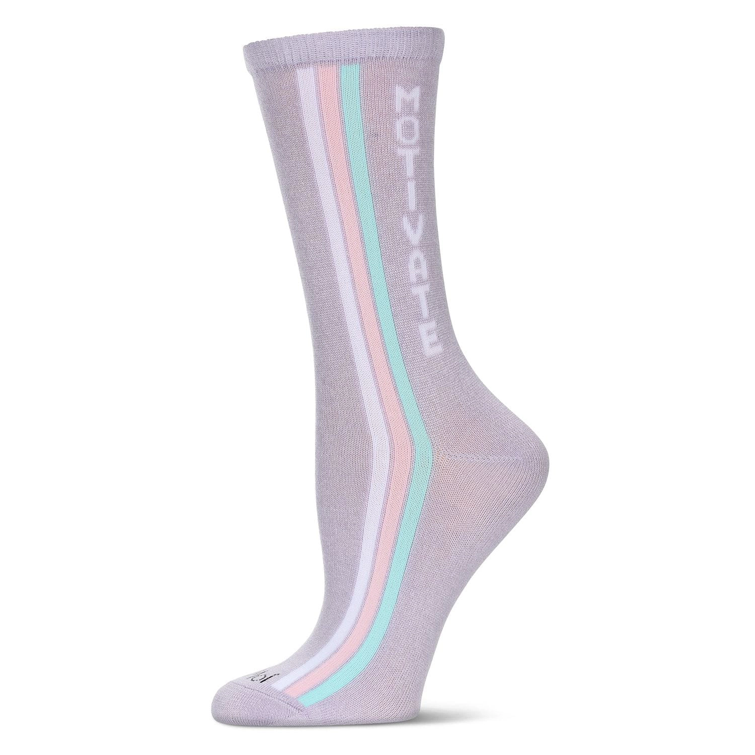 MeMoi Women's Motivate Rayon From Bamboo Crew Socks