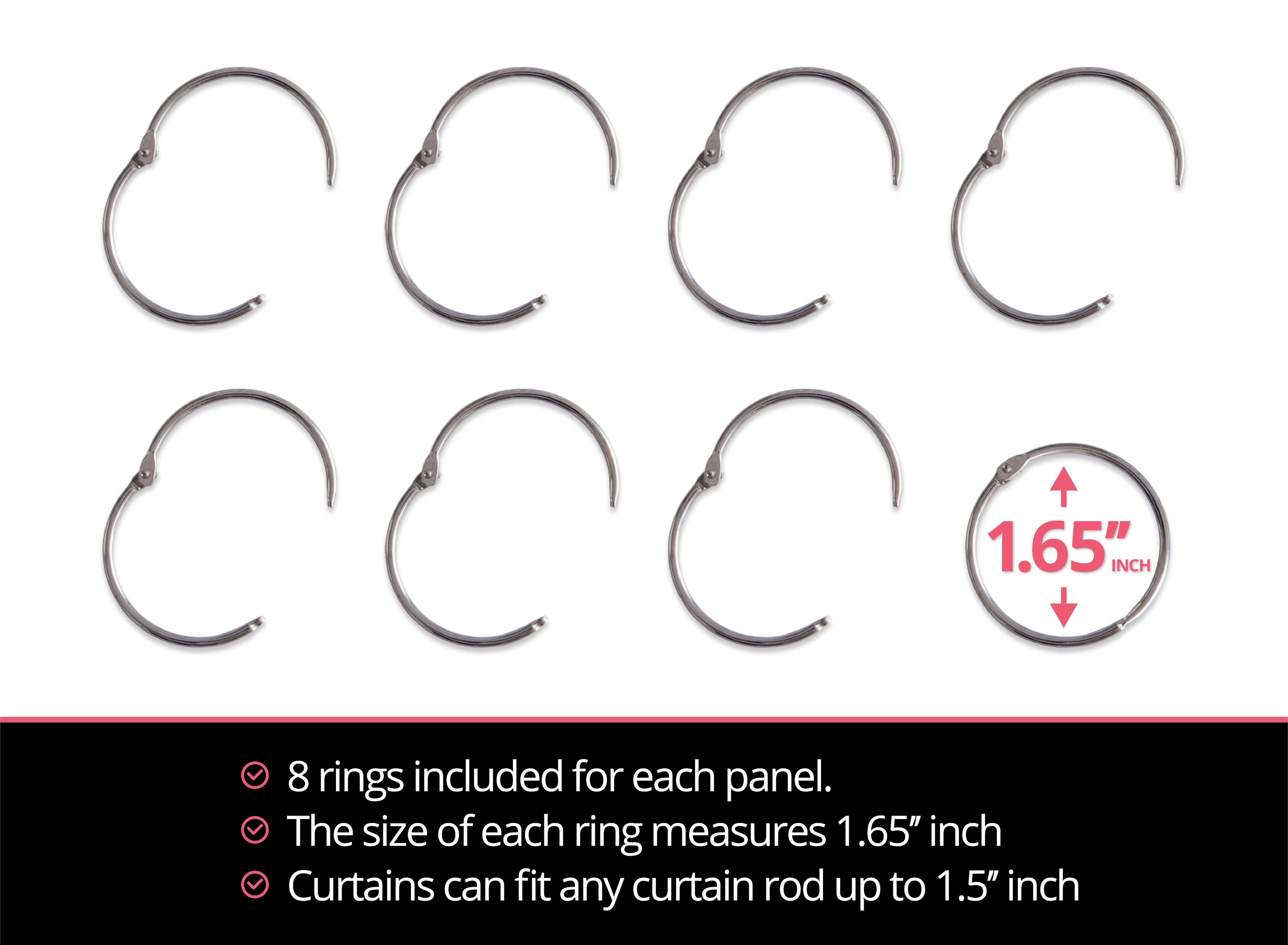 HLC.ME White Insulated 100% Blackout Curtain Liner Grommet Panels - from Sheer to Blackout - 16 Rings Included, Set of 2