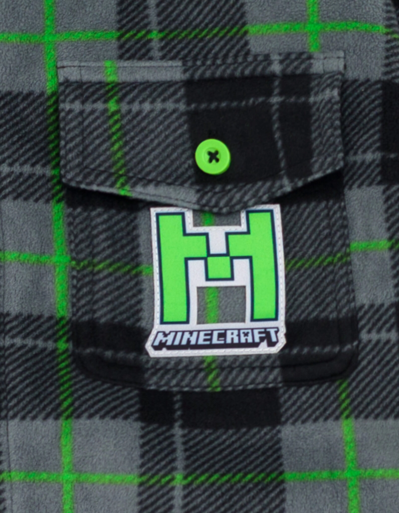 Minecraft Creeper Boys' Fleece Lined Shacket