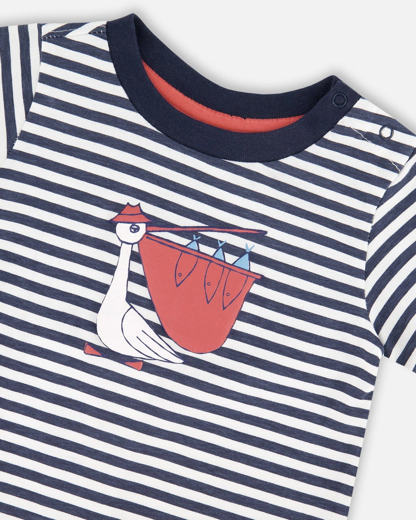 Deux par Deux Boys Organic Cotton T-Shirt and Short Set Stripes