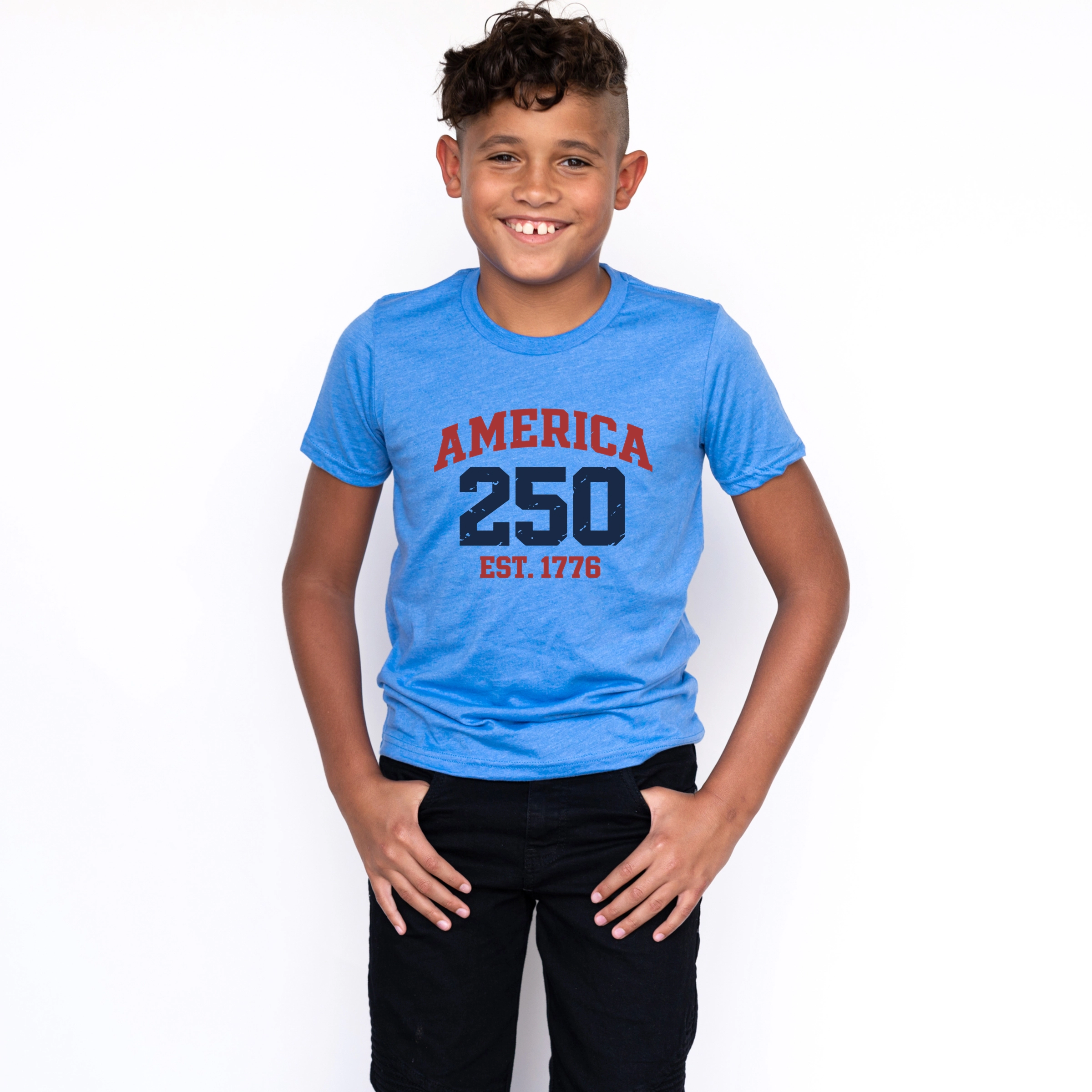 The Juniper Shop - America 250 Arched Bold Youth Short Sleeve Graphic T-Shirt