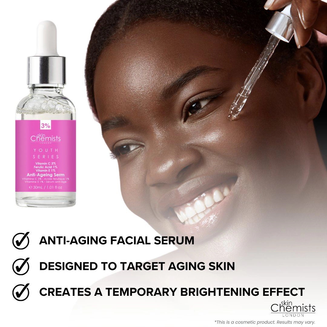 skinChemists Anti-Ageing Serum Vitamin C 3% Ferulic Acid 1% Vitamin E 1% 30ml