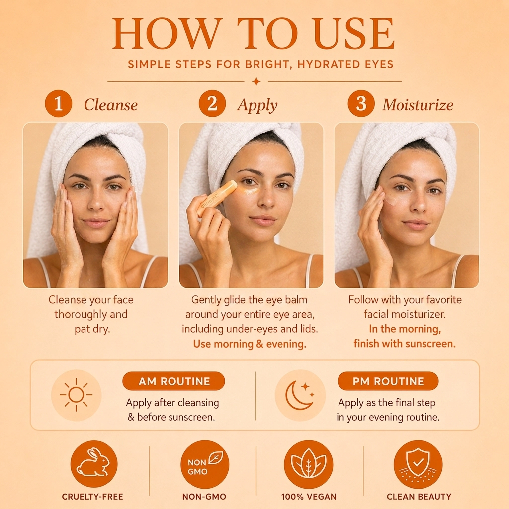 Lovery Vitamin C Brightening + Shimmering Eye Balm - Korean Skin Care Radiance Stick