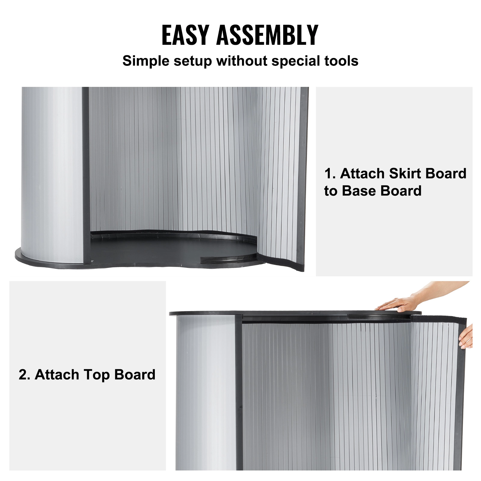 HONGGE Portable Tradeshow Podium Display Exhibition Counter with Foldable Wall, Pop Up Bar Table with Carrying Bag