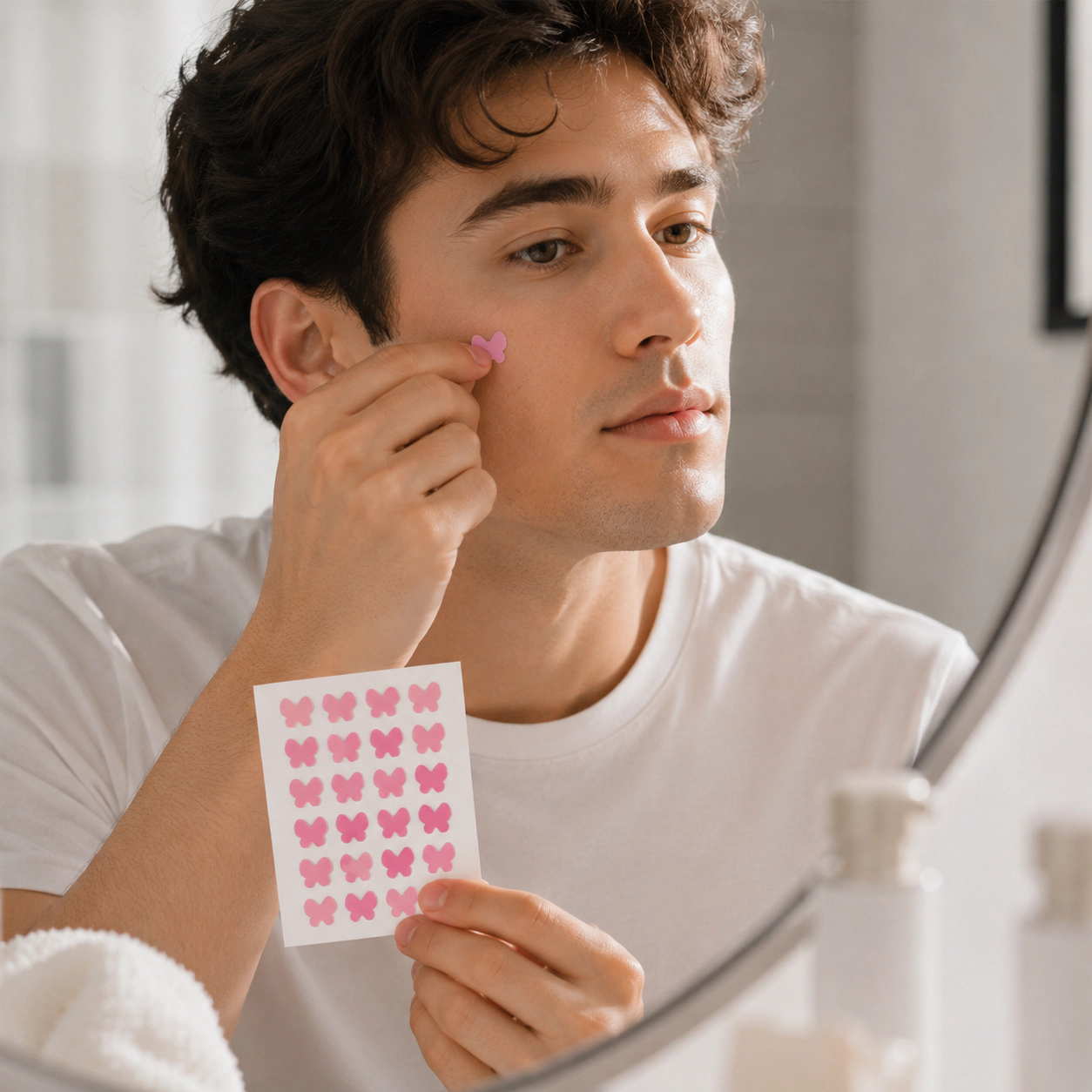 Pursonic Women’s Hydrocolloid Acne Treatment Pimple Patches – Butterfly-Shaped Blemish Care Spot Covers 96-Pack