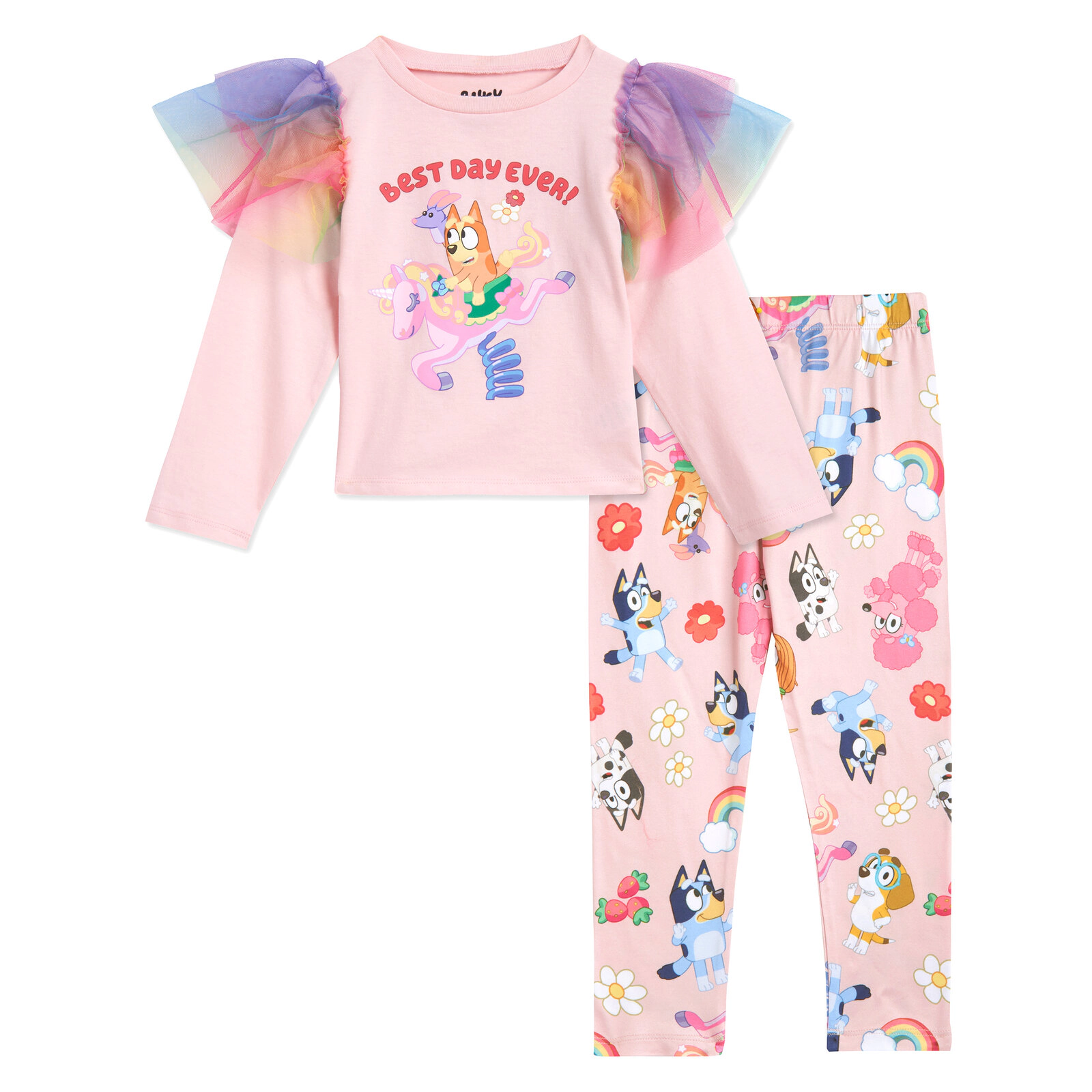 Bluey Girls' 2-Piece Tee and Leggings Set