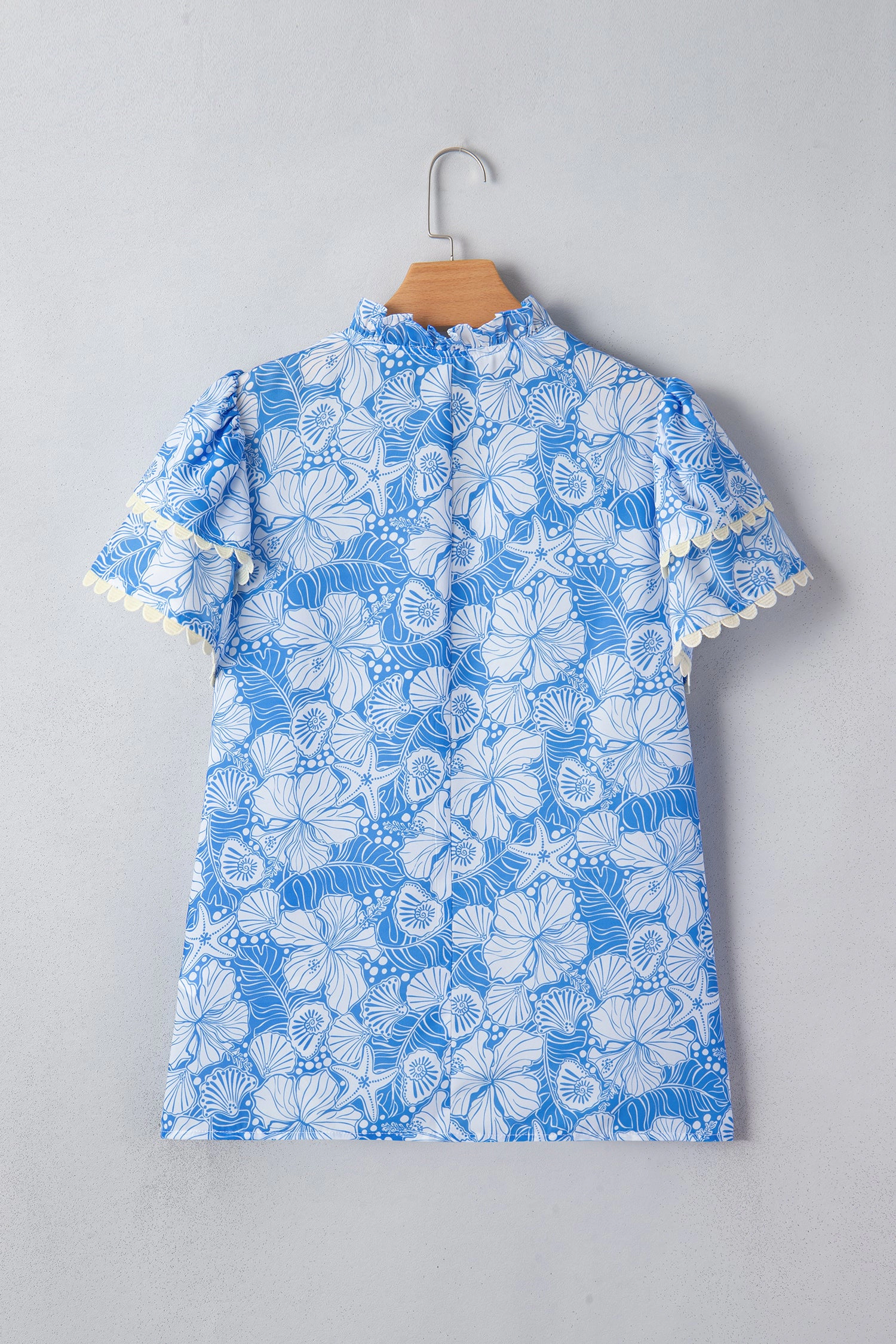 Threaded Pear Kataleya Trim Short Sleeve Blouse