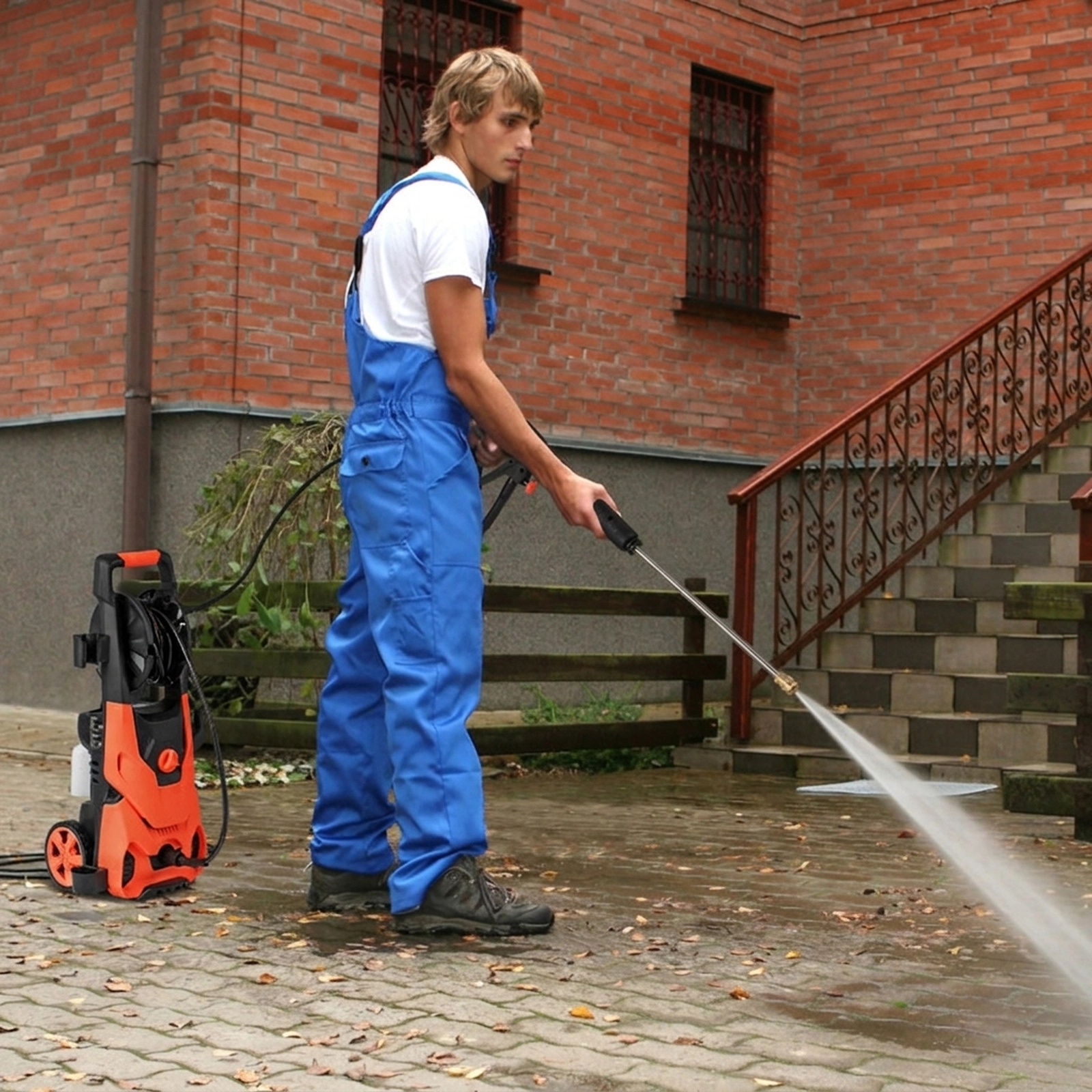 SUGIFT 2150-PSI Orange Electric Pressure Washer with 4 Nozzles and Foam Cannon 1.2-GPM 14-in W 11-in D 29-in H