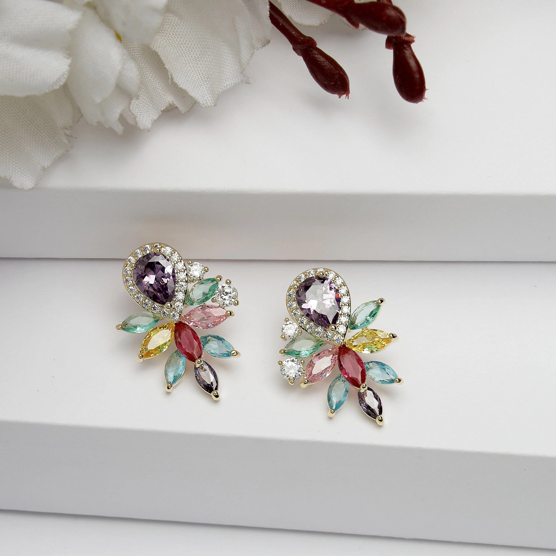 AGP PARIS Womens Diva Collection Dainty Honeybee Stud  Earrings