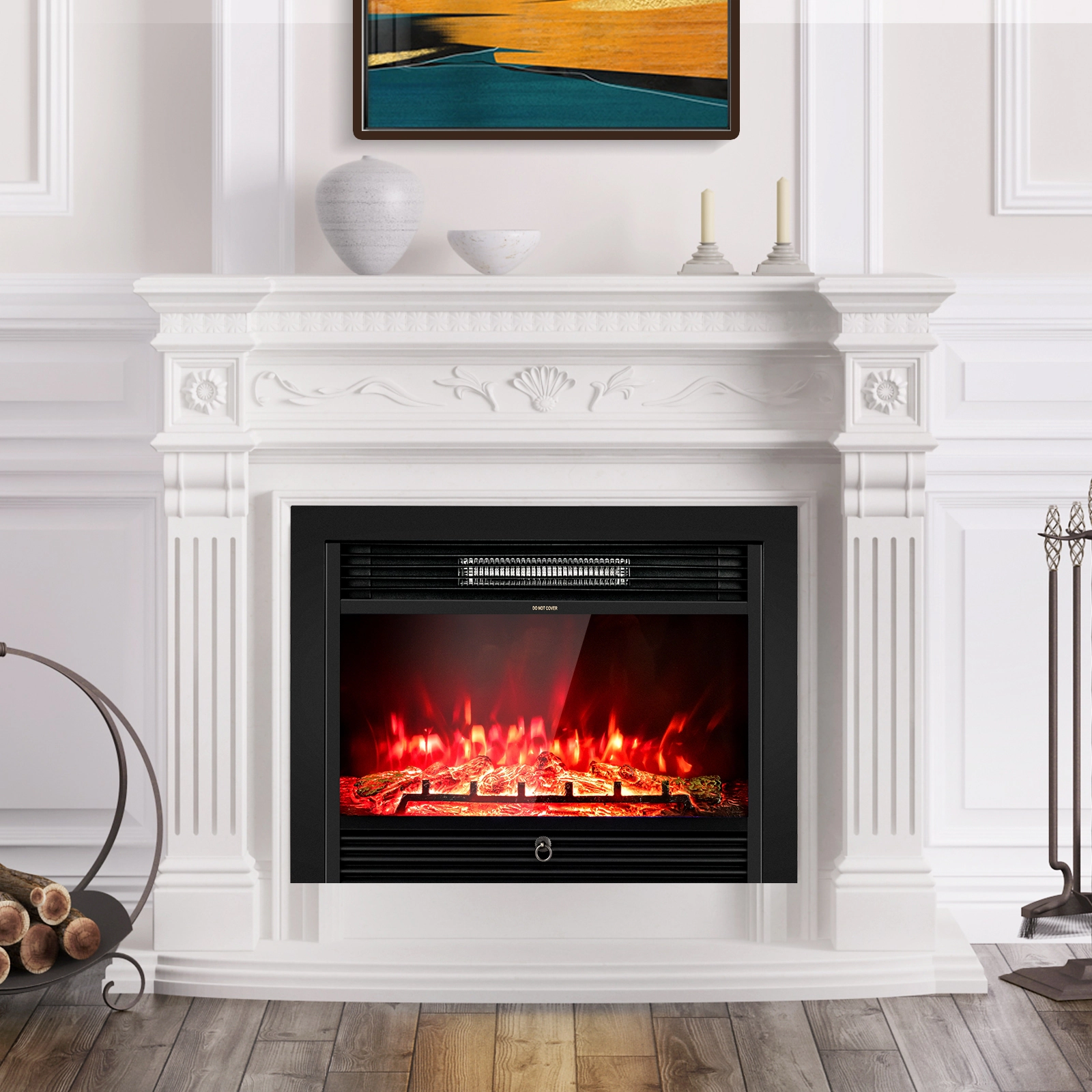 SlickBlue Wall Mounted Electric Fireplace with Remote Control