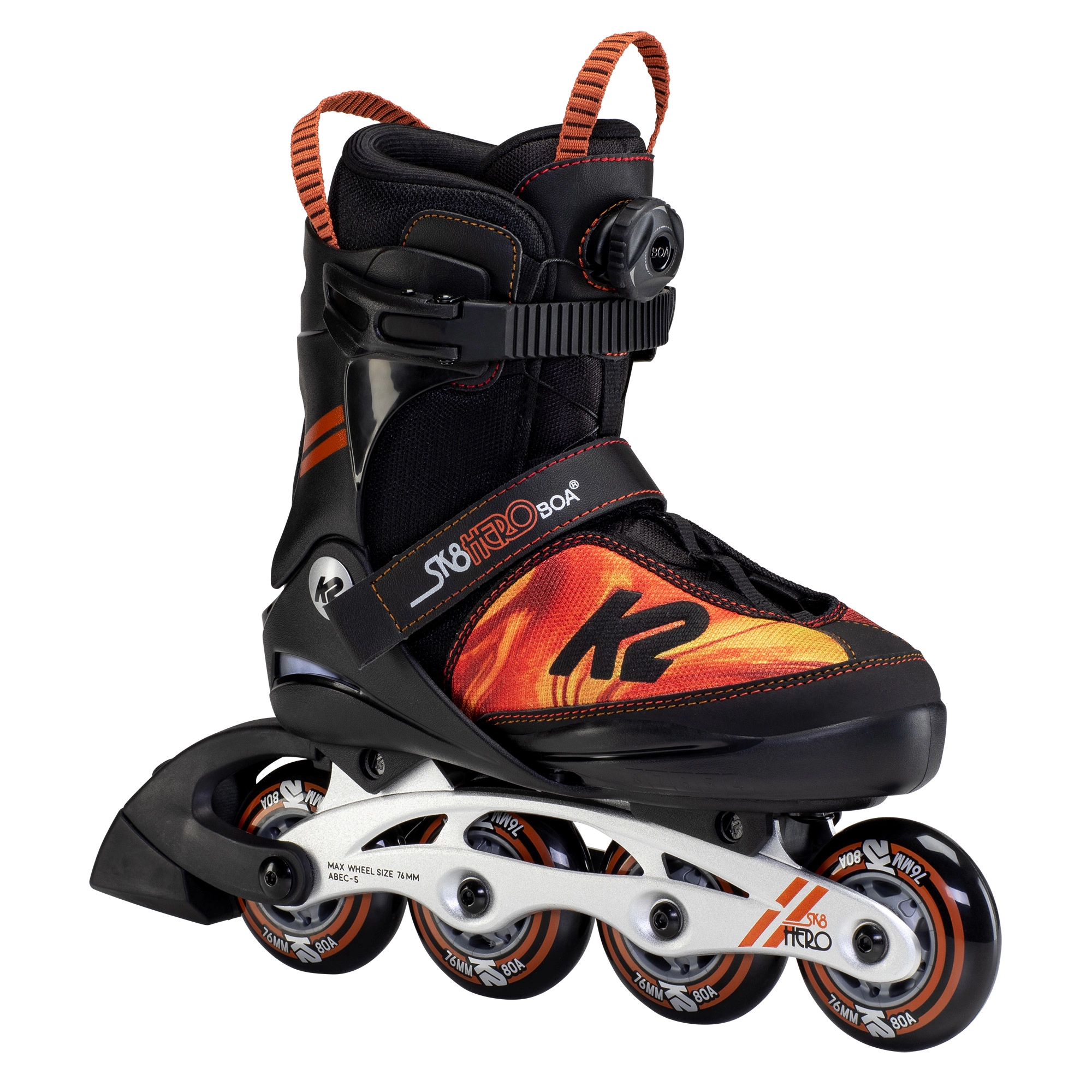 K2 Sk8 Hero Boa ALU Boys Adjustable Inline Skates