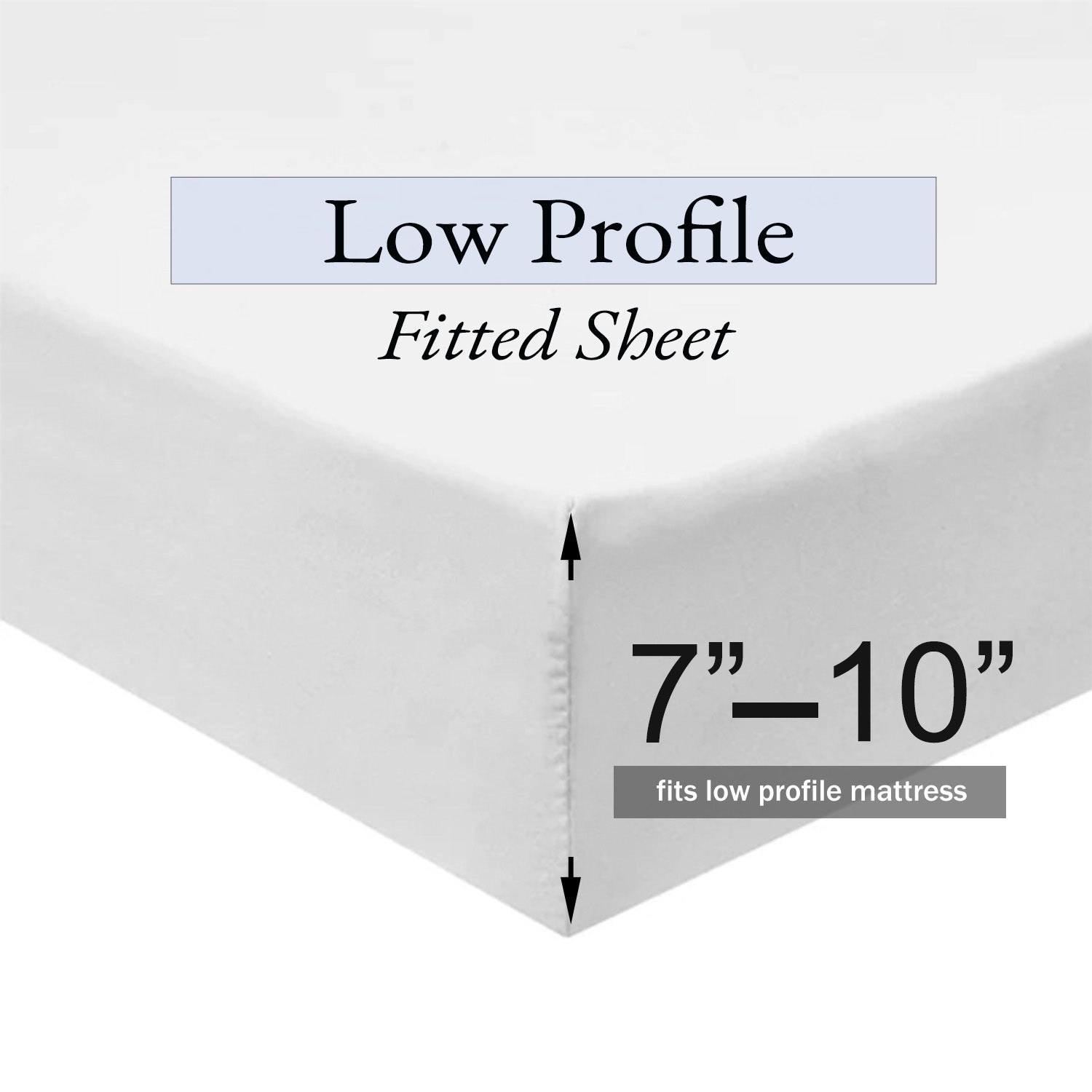 Egyptian Linens 250 Thread Count Cotton Sateen Low Profile Sheet Set Made USA