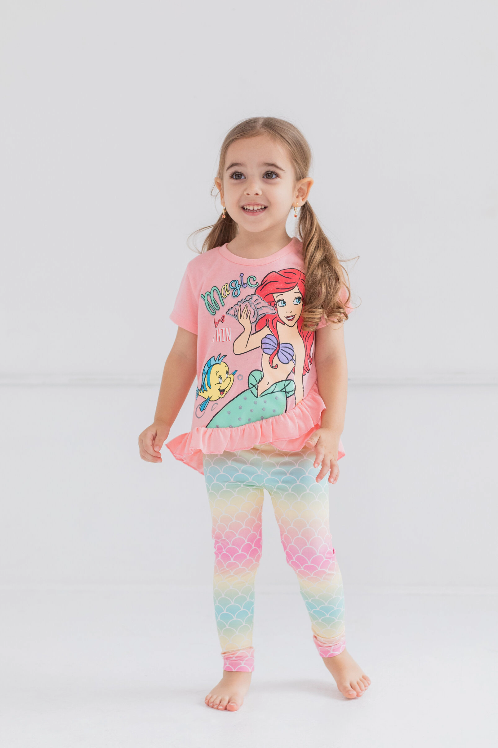 Disney Princess Girls' 2-Piece T-Shirt and Leggings Set