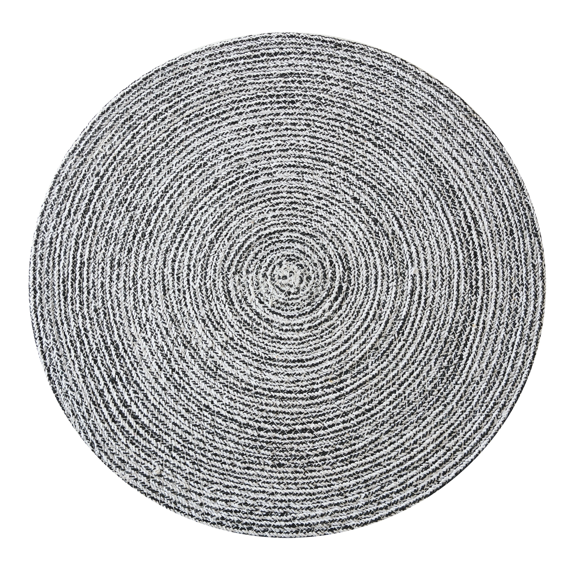 Sweet Home Collection Two Tone Cotton 15" Round Woven Placemat Sets -Pack