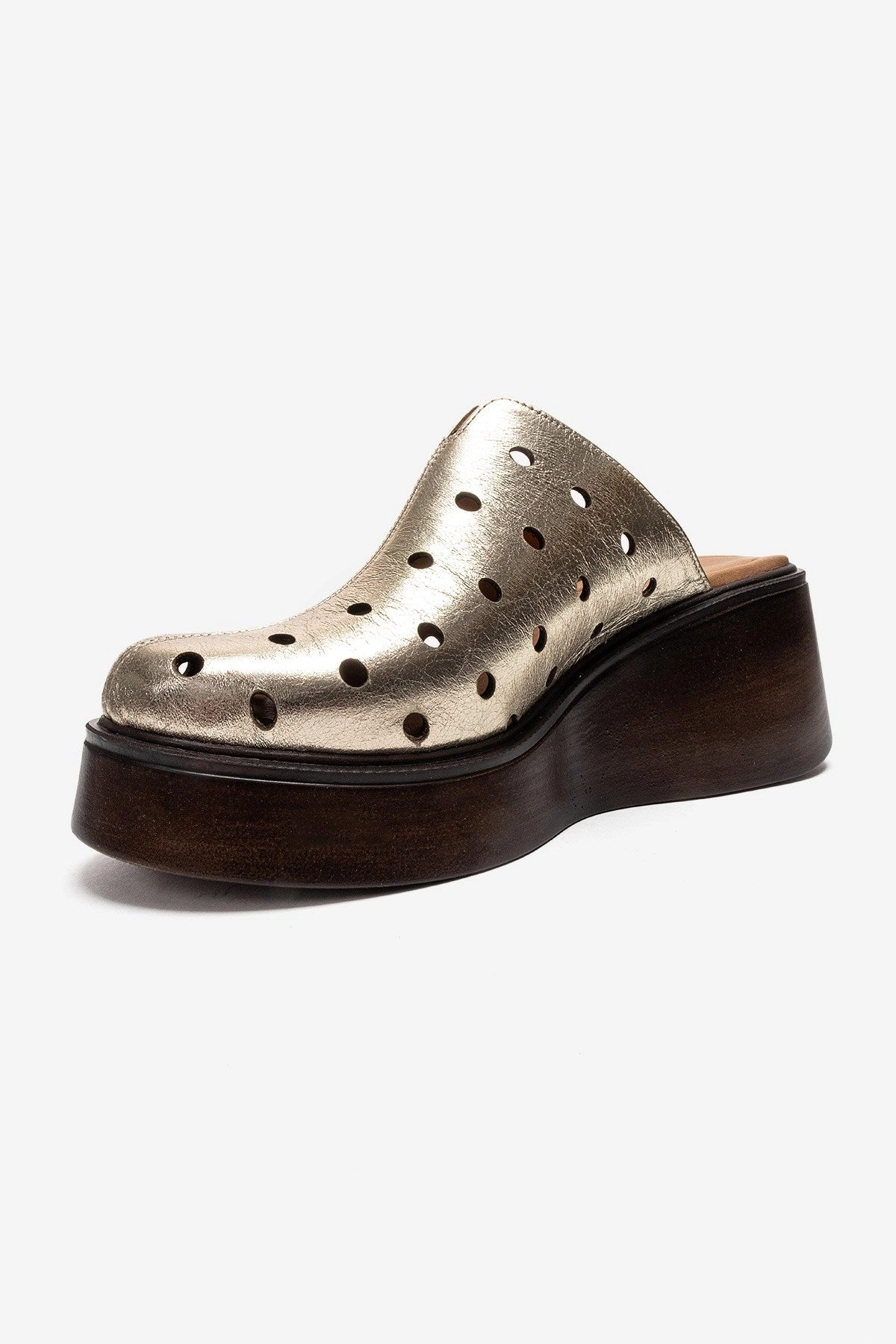 Forever & Always Womens Nives Leather Wedge Sandals