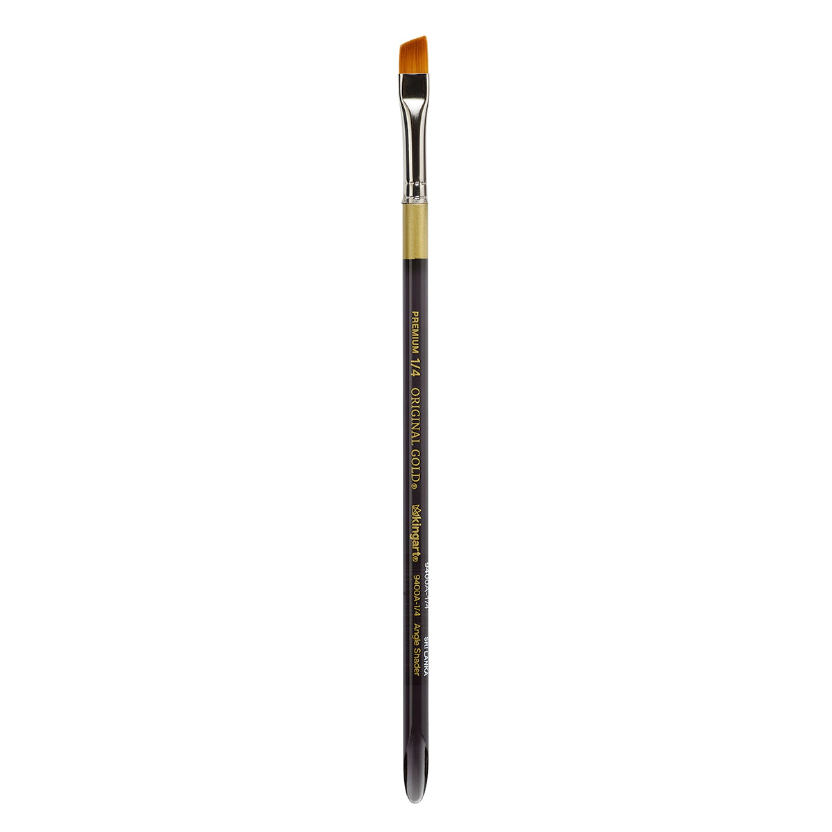 KINGART Original Gold 9400A Angular Shader Brush - Aqua Acrylic Handle
