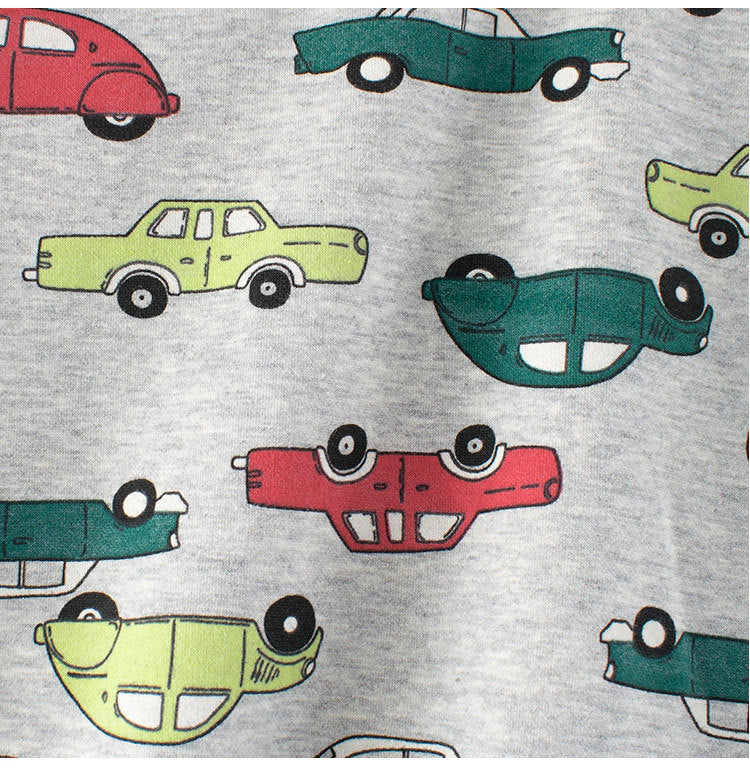 MyKids-USA Baby Boys Automobile Cars Cartoon Crew Neck Long Sleeve Grey Pullover