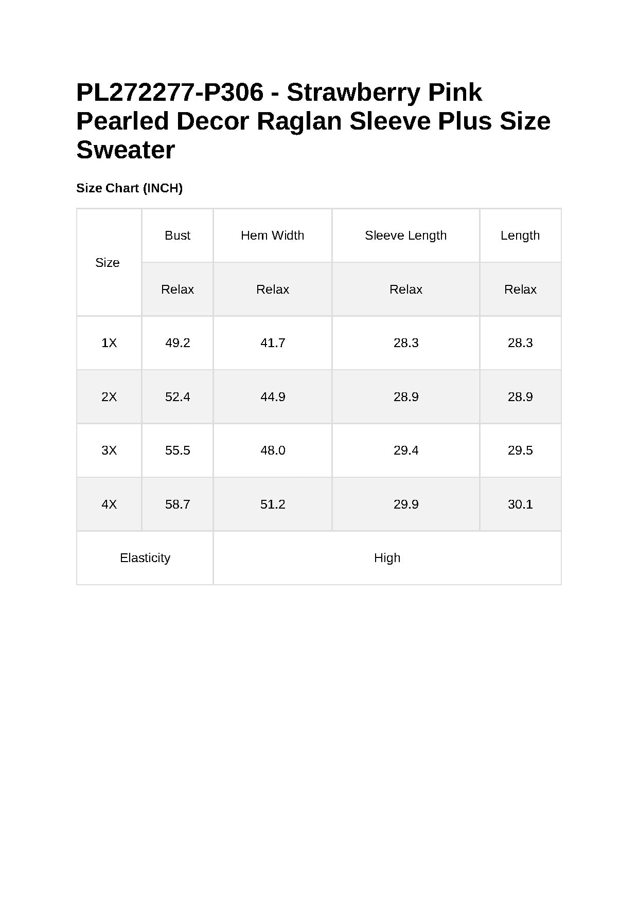 Sol Living Womens Pearled Decor Raglan Sleeve Plus Size Sweater