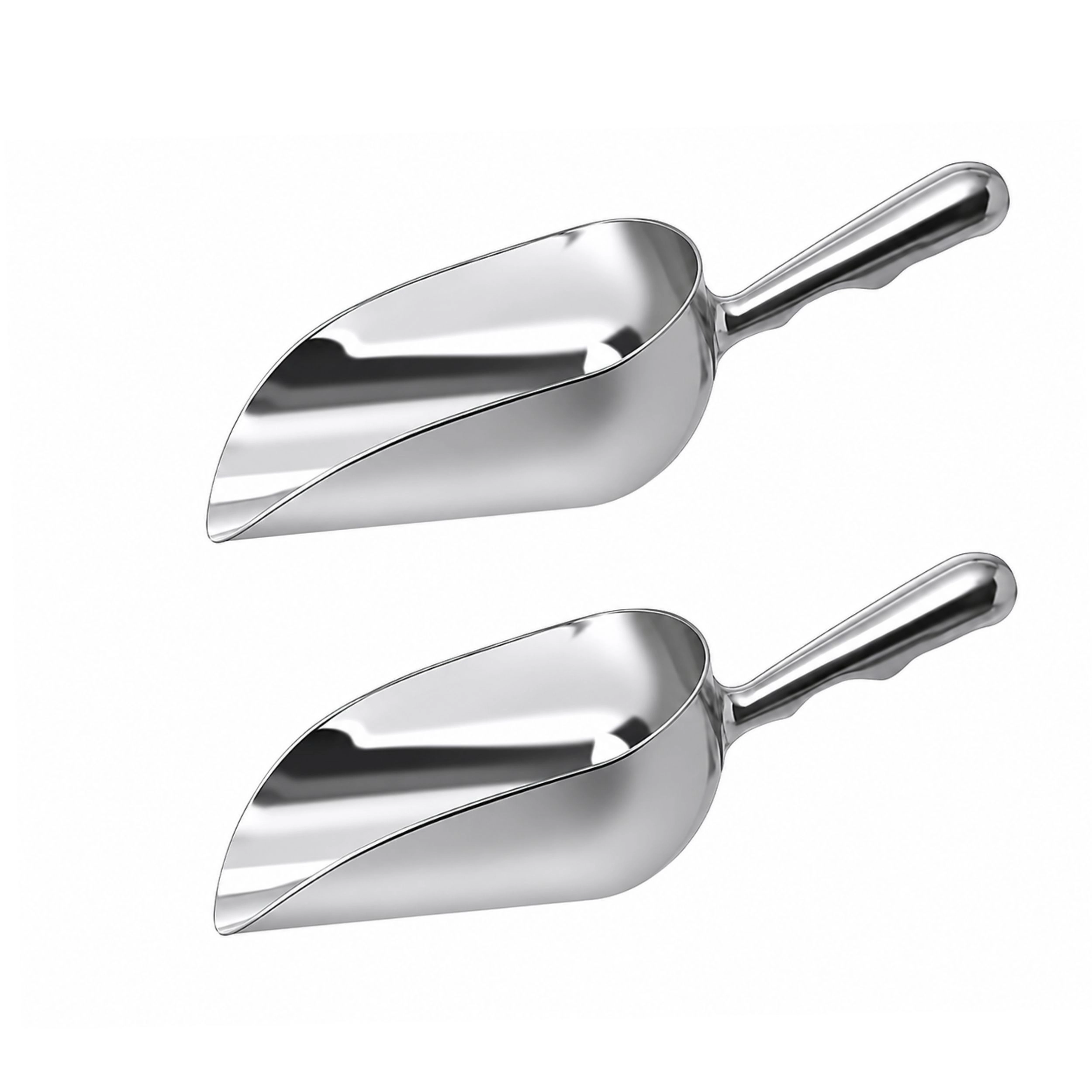 Stock Preferred Set of 2 Cast Aluminum 12 oz Ice Scoops for Ice Dry Goods Candy and Spices