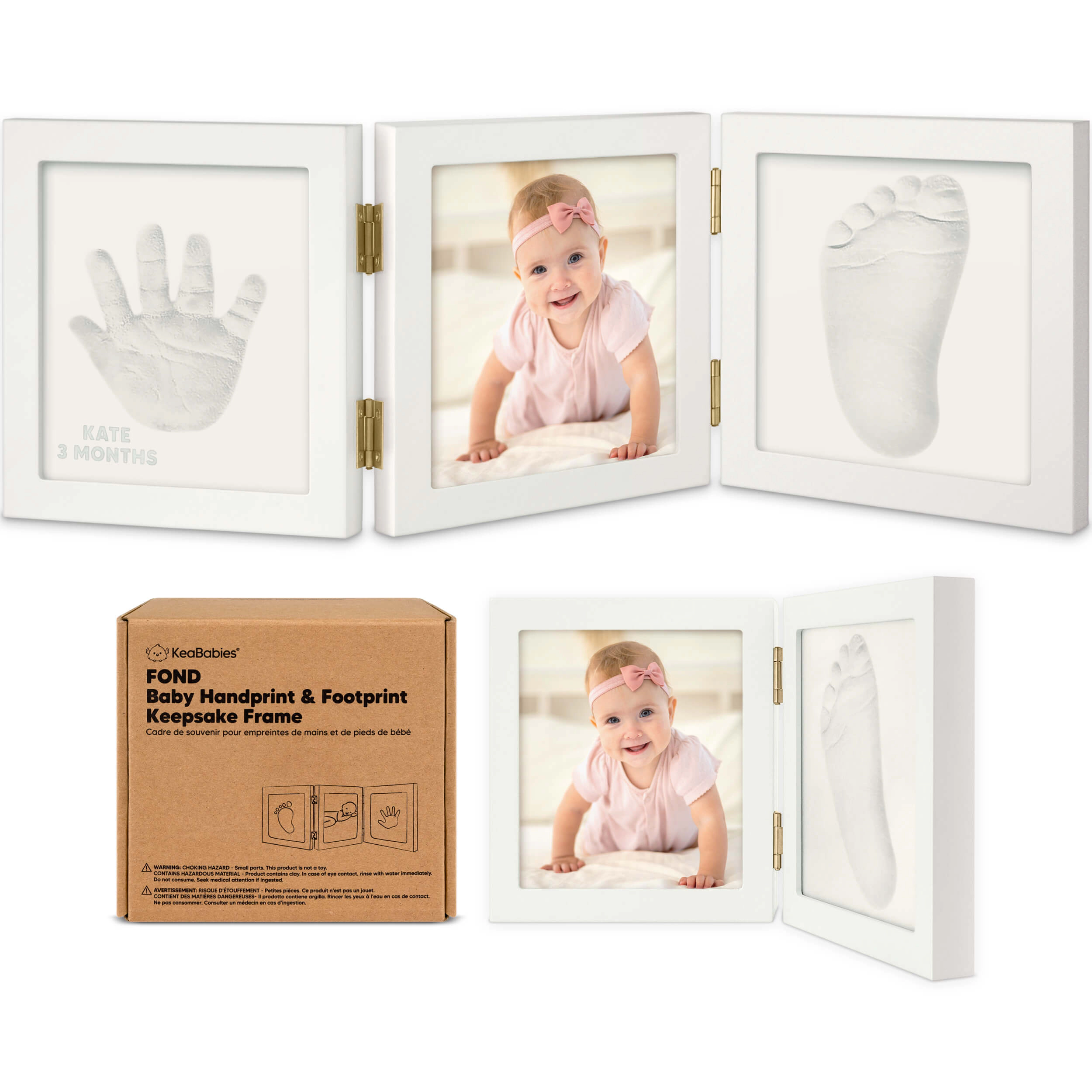 KeaBabies Fond Hand & Footprint Keepsake Frame