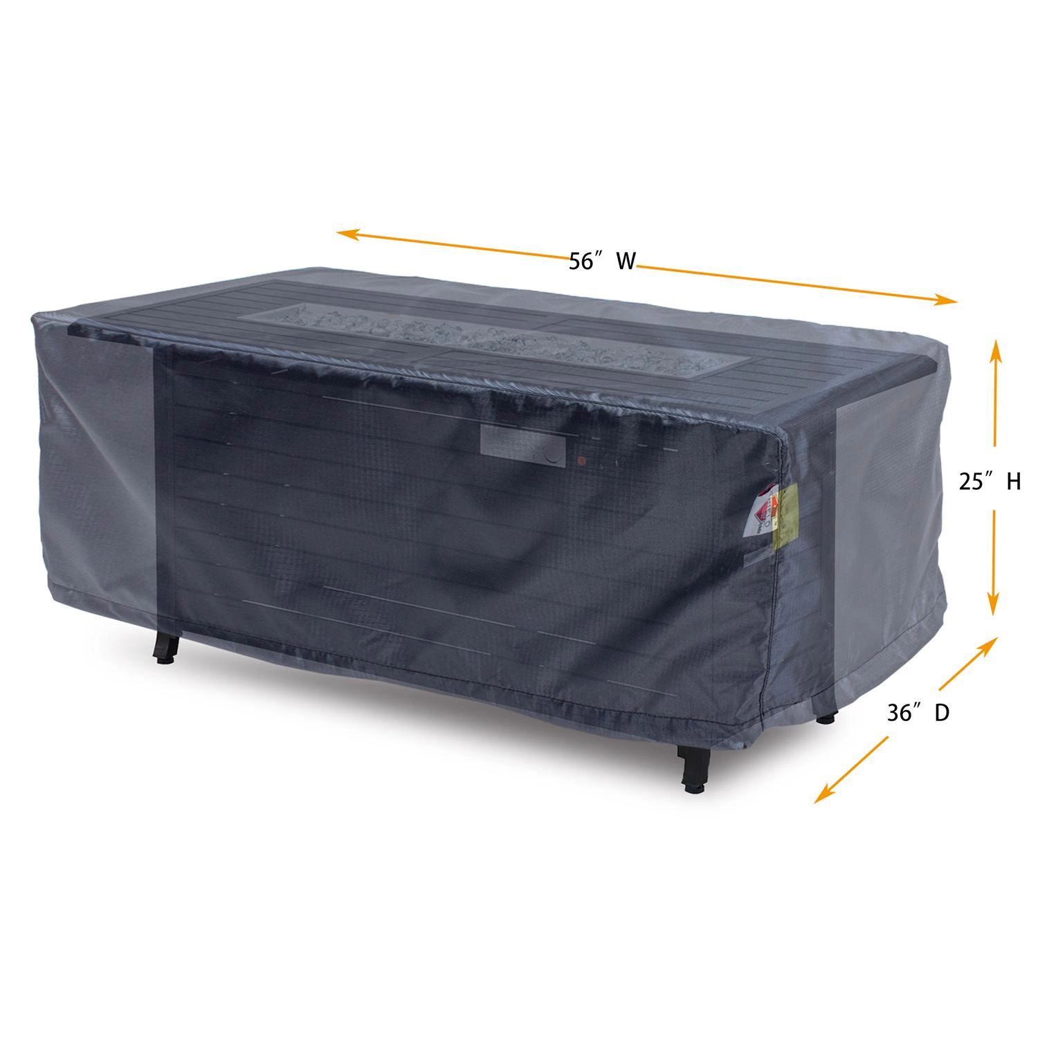 Summerset Shield Rectangle Chat Table Cover Ultimate Protection for Your Outdoor Furniture 56" x 36" x 25" Mercury