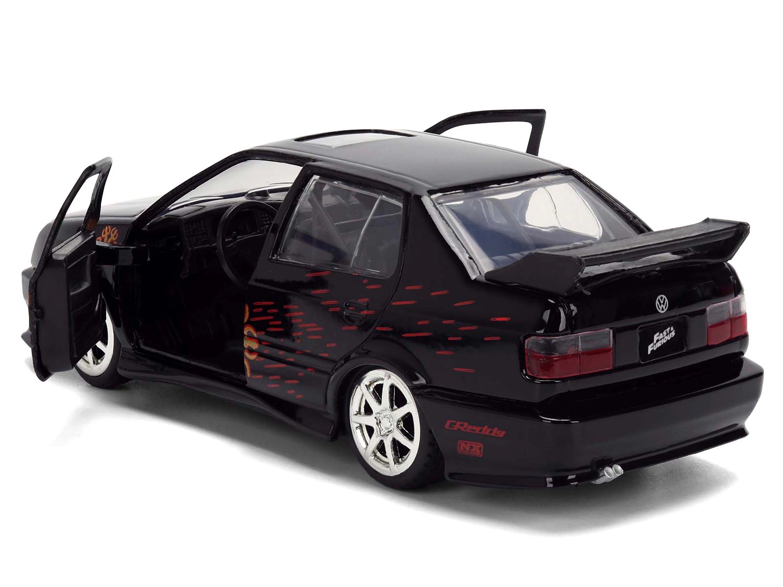 Jada Volkswagen Jetta Black With Graphics "Fast & Furious Remix - 25Th Anniversary" Series 1/32 Diecast Model
