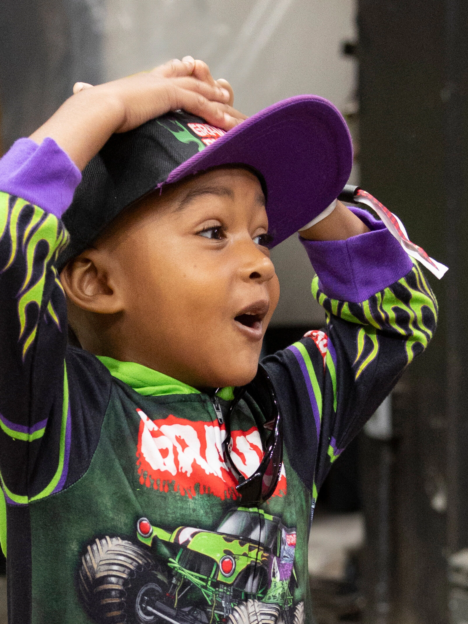 Monster Jam Grave Digger Boys' Strapback Baseball Cap