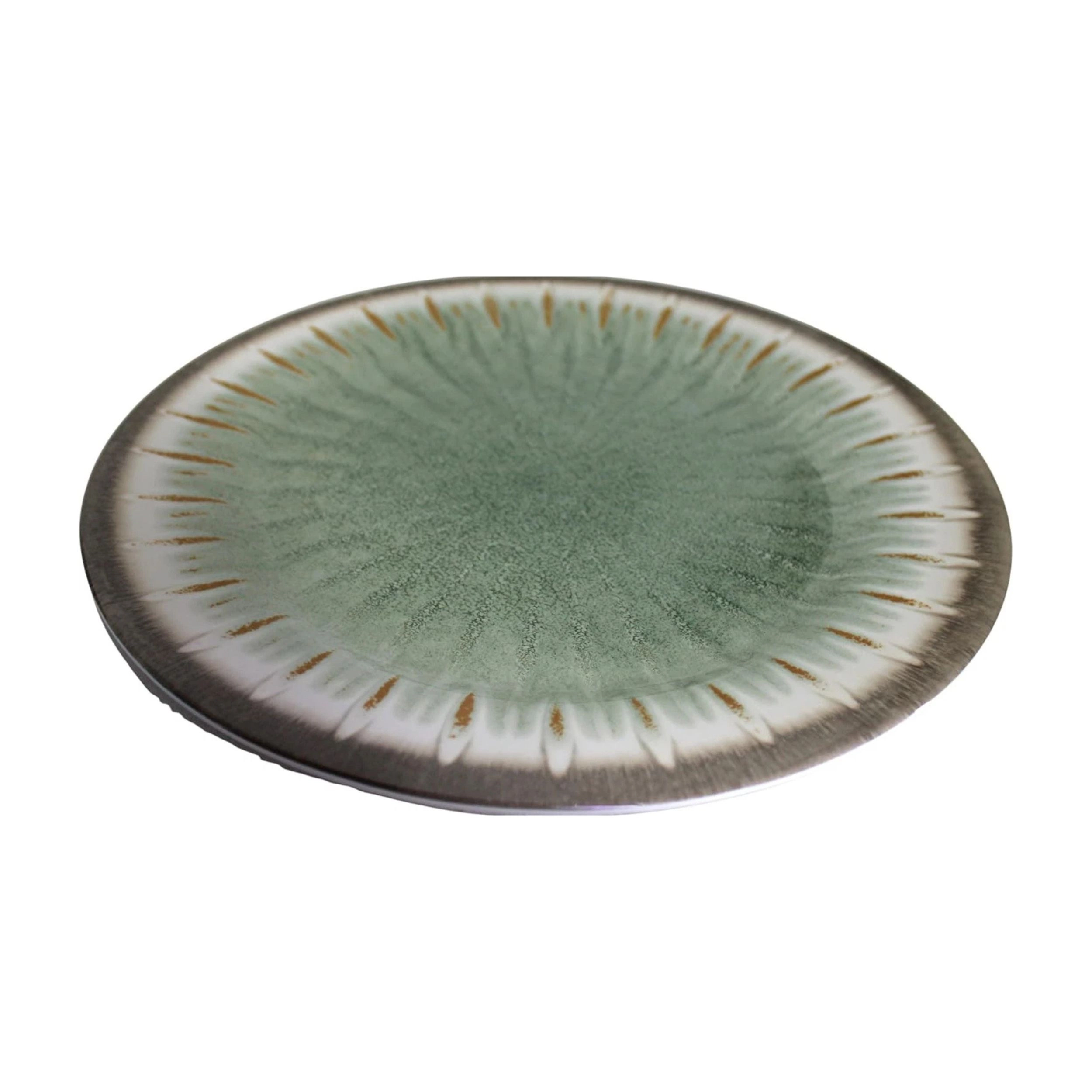 Home Collection Pack of 2, 10.5" Melamine Hummus & Dip Serving Bowls Green