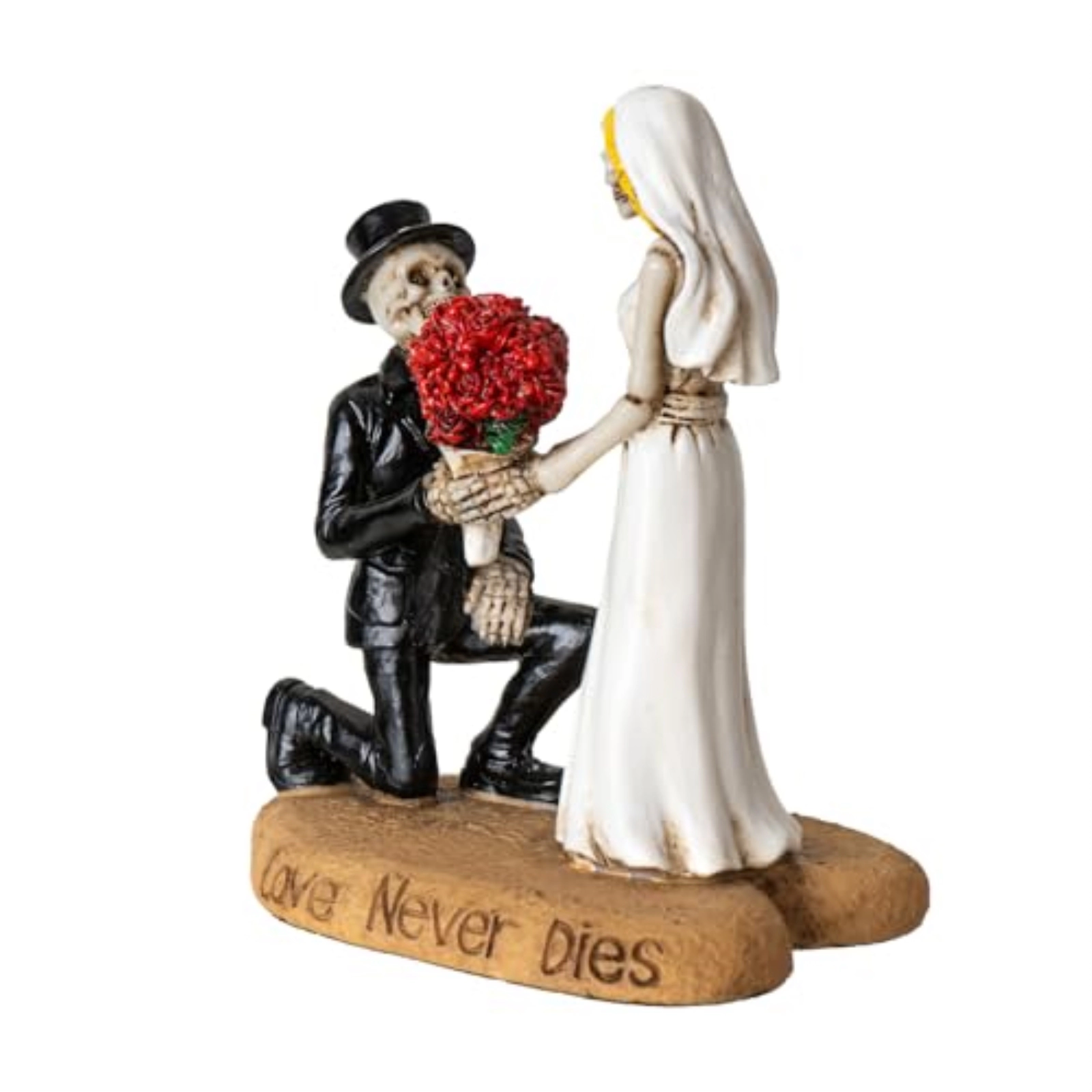 Pacific Giftware Til Death Do Us Part Skeleton Couple Figurine Love Never Dies Wedding Decor for Gothic Romance Lovers 4.8 inch