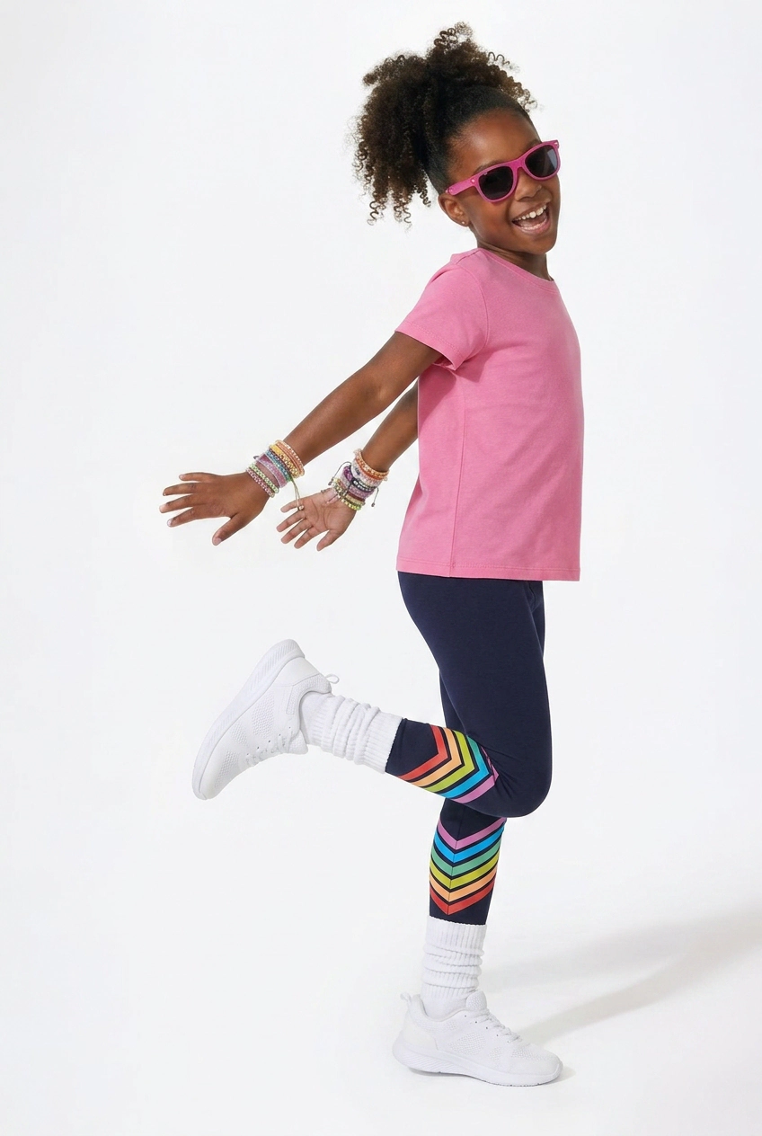 Rockets of Awesome Rainbow Stripe Legging for Girls