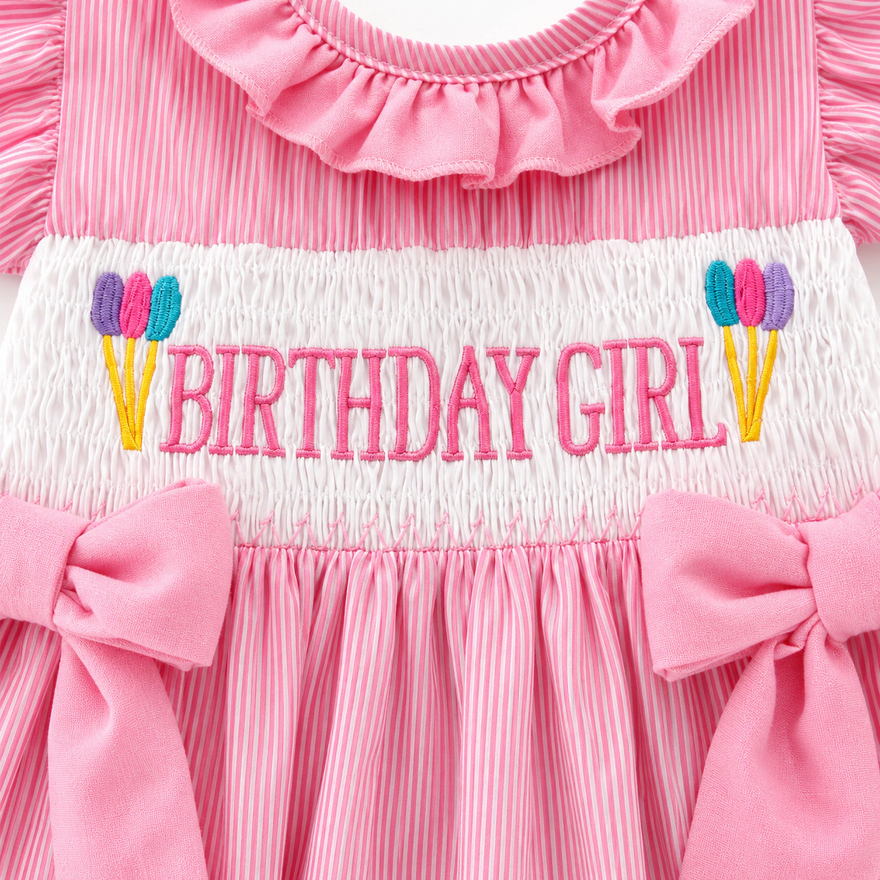 Laurenza's Baby Girls Smocked Birthday Girl Outfit Set