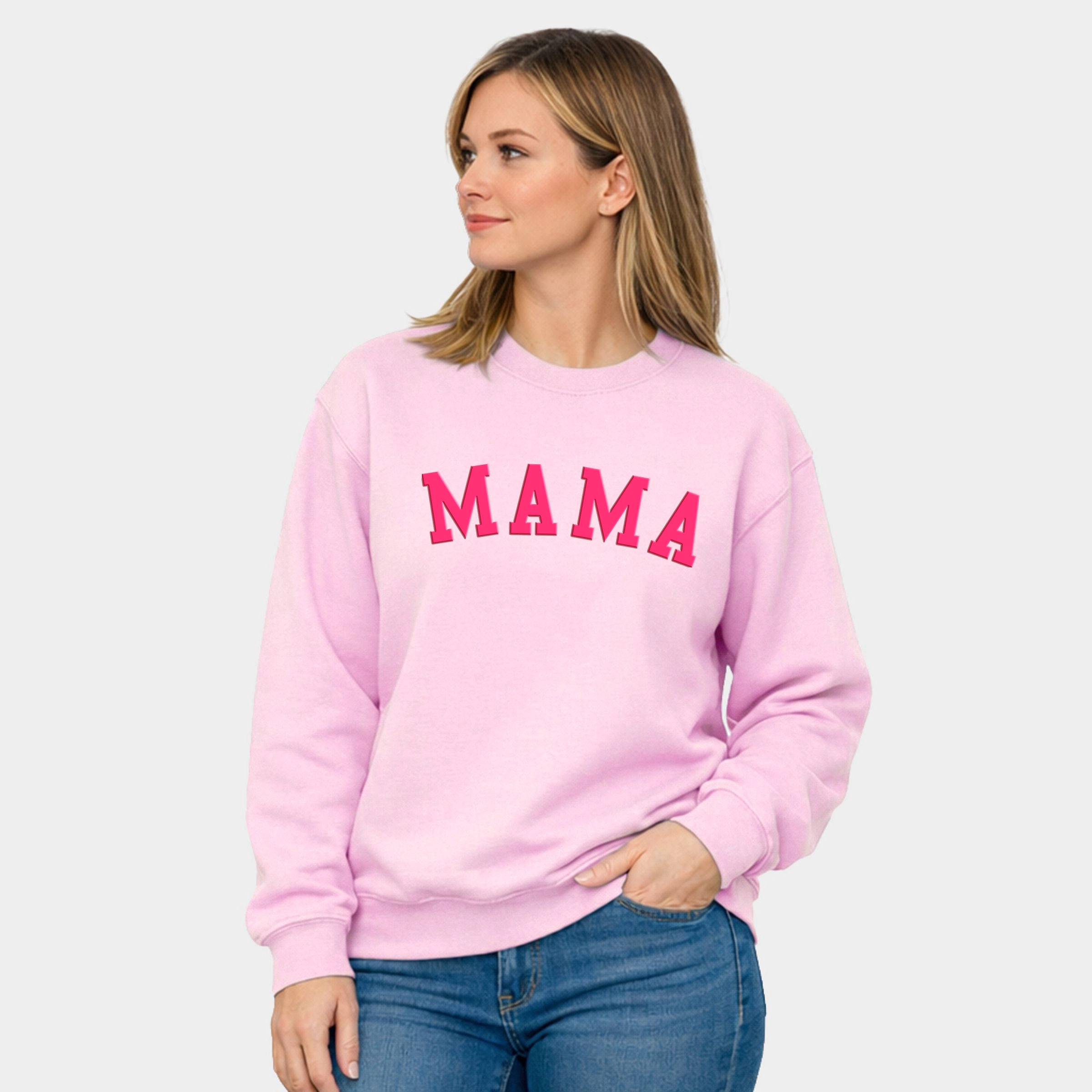 Simply Sage Market - Mama Bold Puff Print  Women's Graphic Sweatshirt