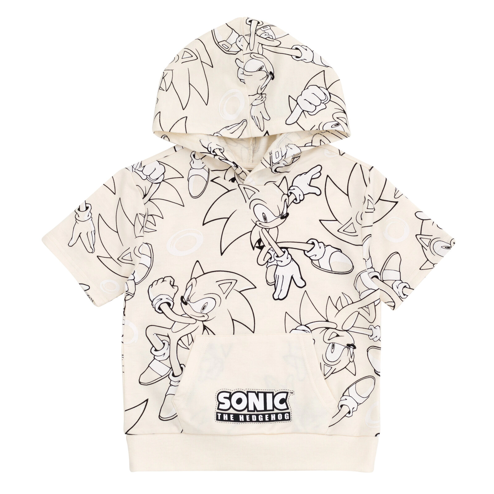 SEGA Sonic the Hedgehog Boys' 2-Piece Hooded T-Shirt and Shorts Set