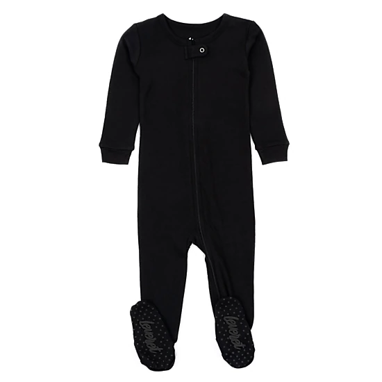 Leveret Baby/Toddler Neutral Solid Cotton Footed Pajamas