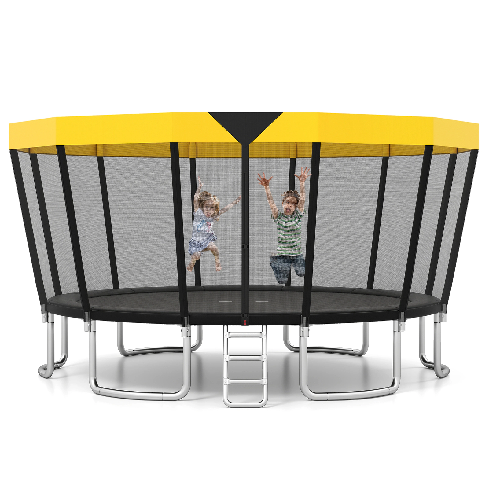 LJG ASTM Compliant Recreational Trampoline with Non-Slip Ladder