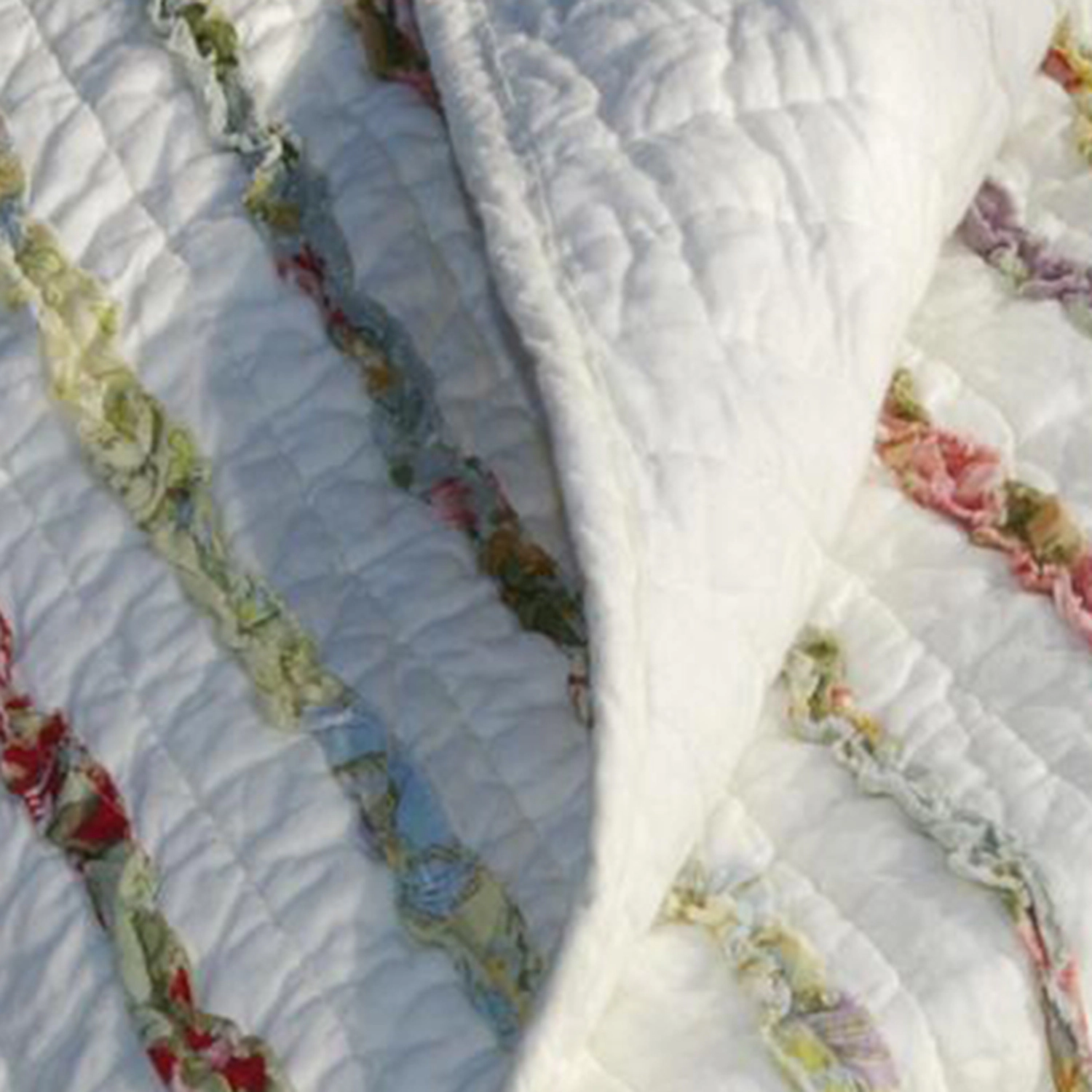 Greenland Home Fashion Bella Ruffle Accessory Throw Blanket - Multi 50x60"